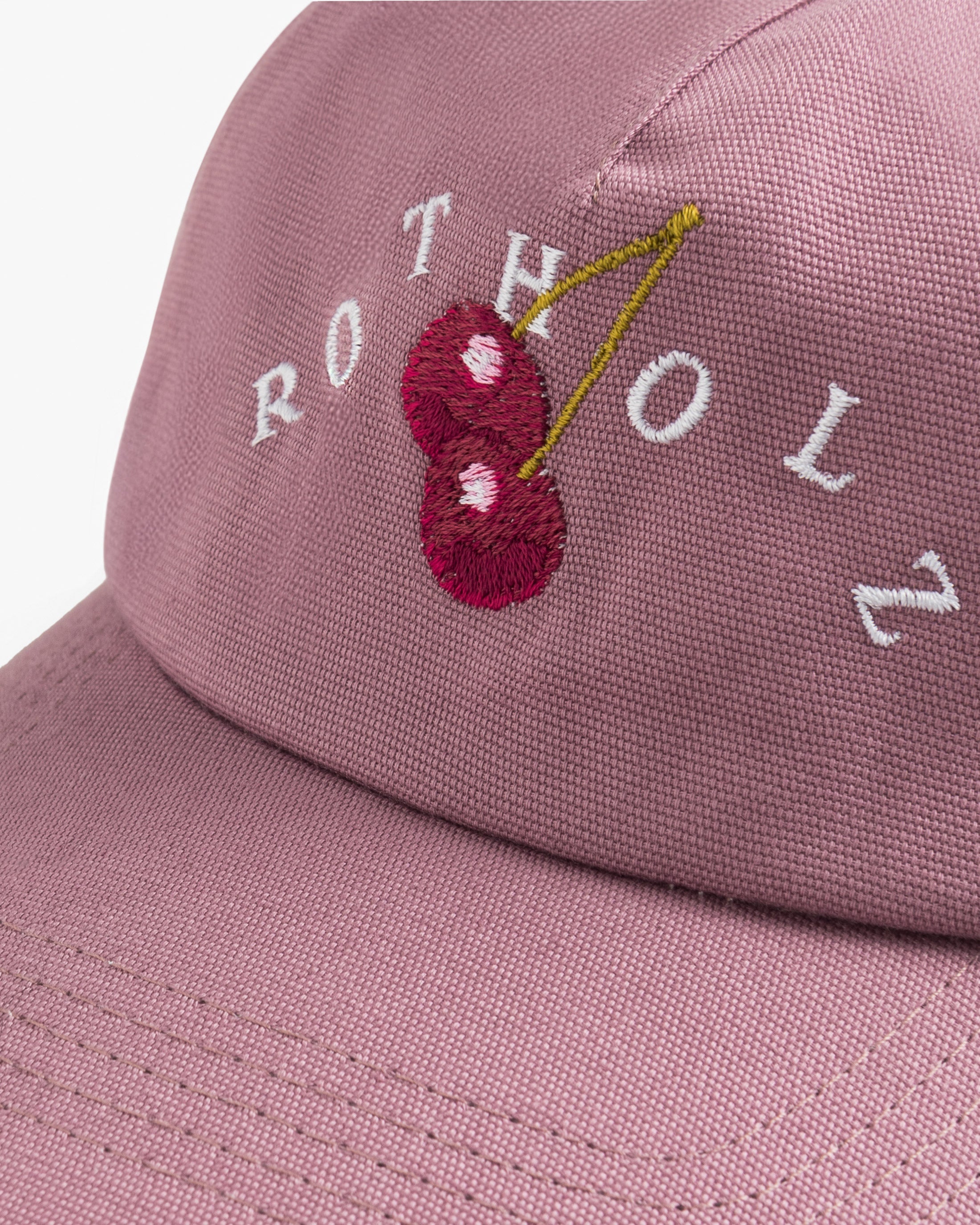 Pinke Cap Floppy Cherry Logo aus Bio-Baumwolle von Rotholz
