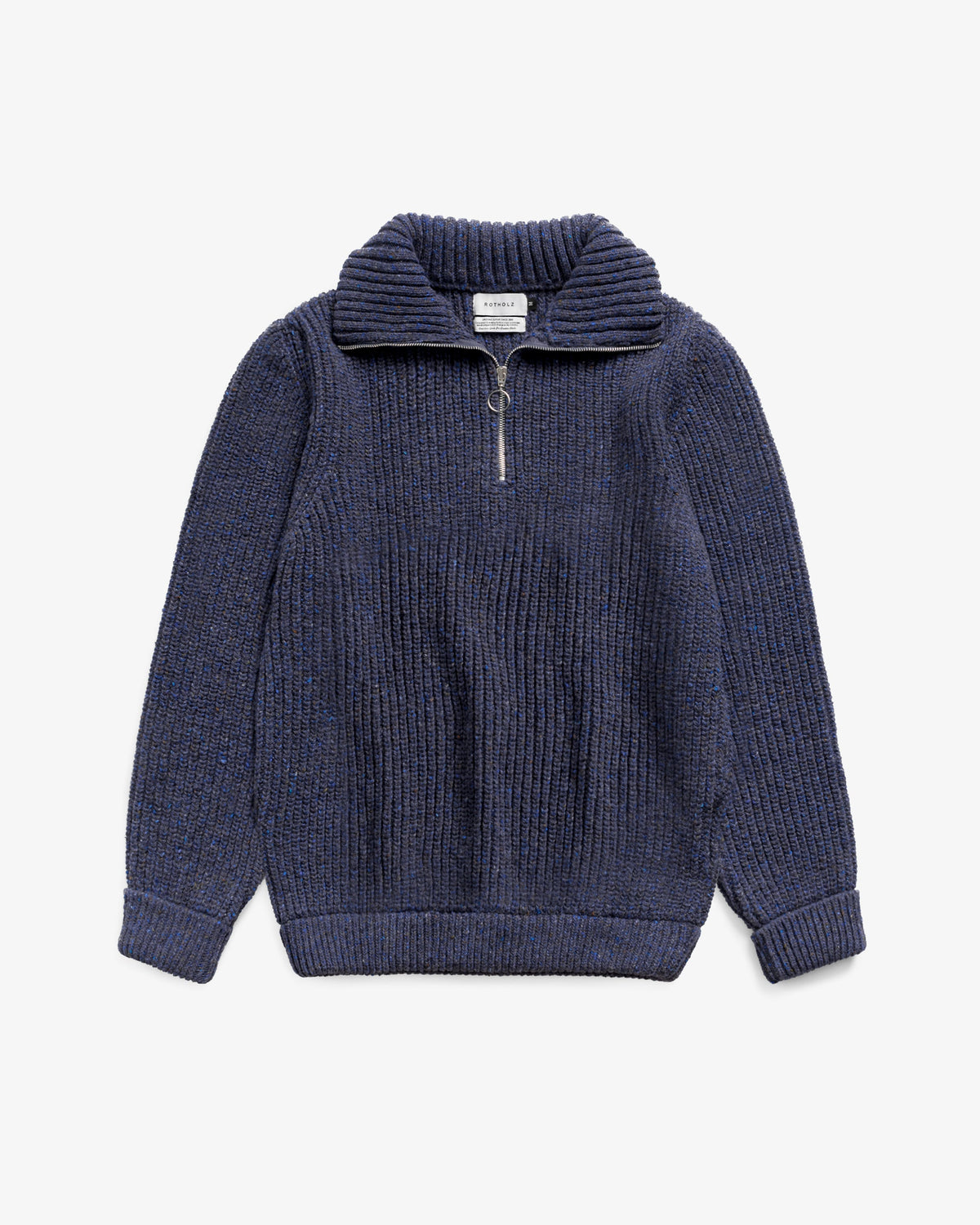 Blauer Strickpullover Chunky aus Merinowolle von Rotholz