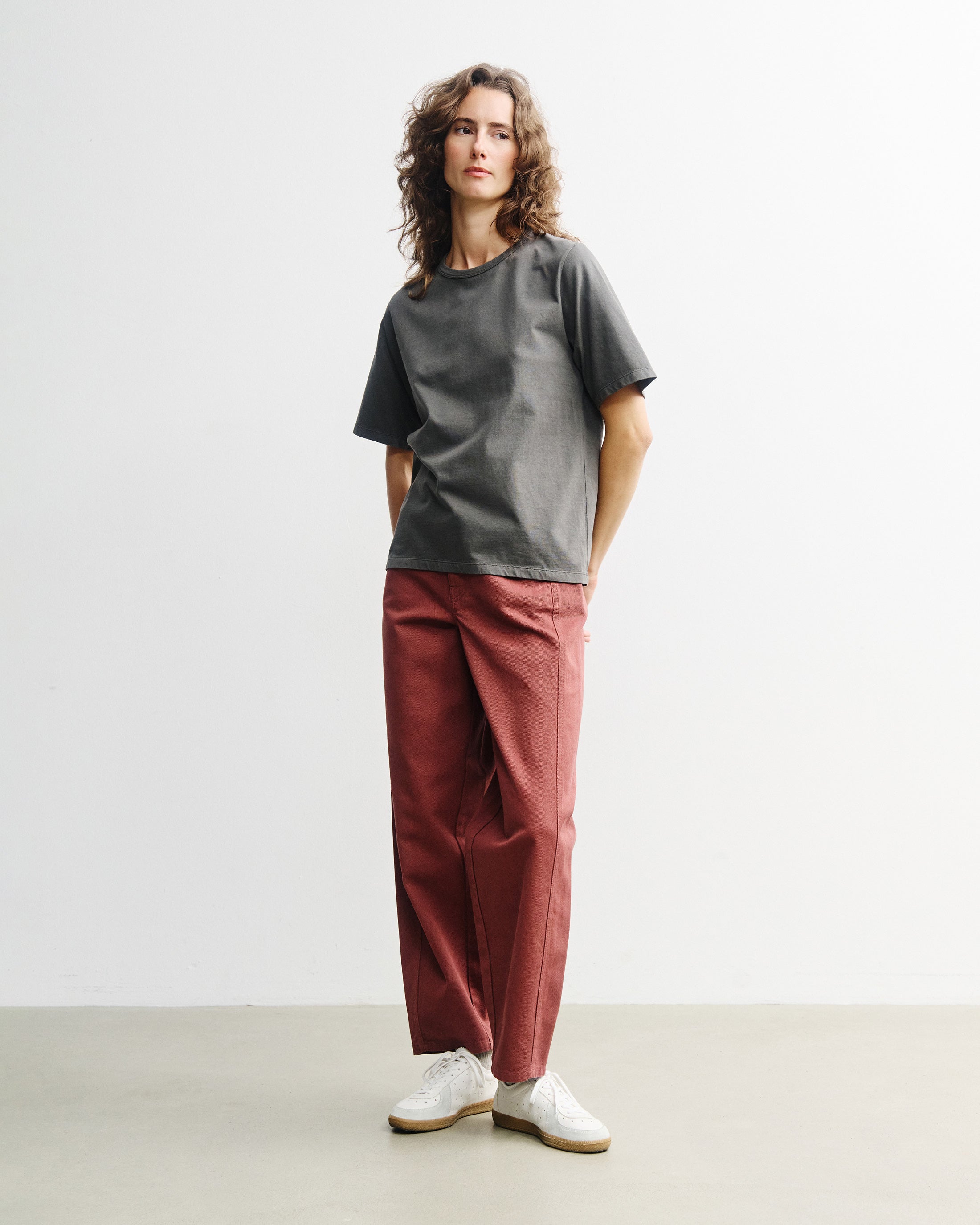 Graues T-Shirt Piqué aus Bio-Baumwolle von Rotholz