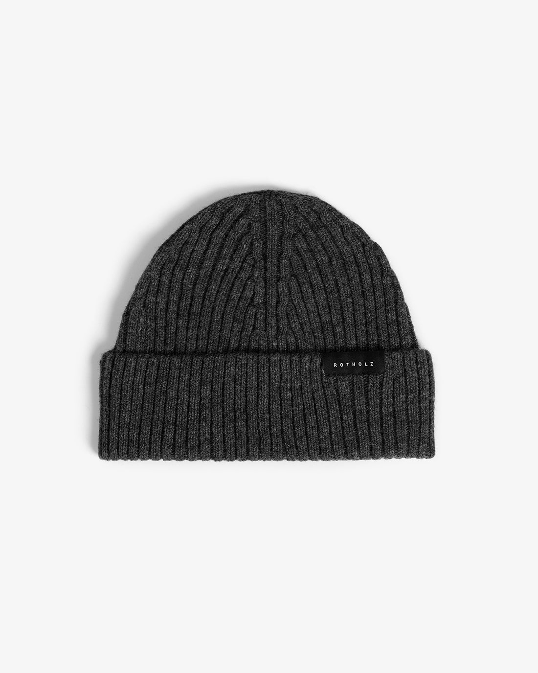 Chapeau classique anthracite en mélange de laine côtelé de Rotholz
