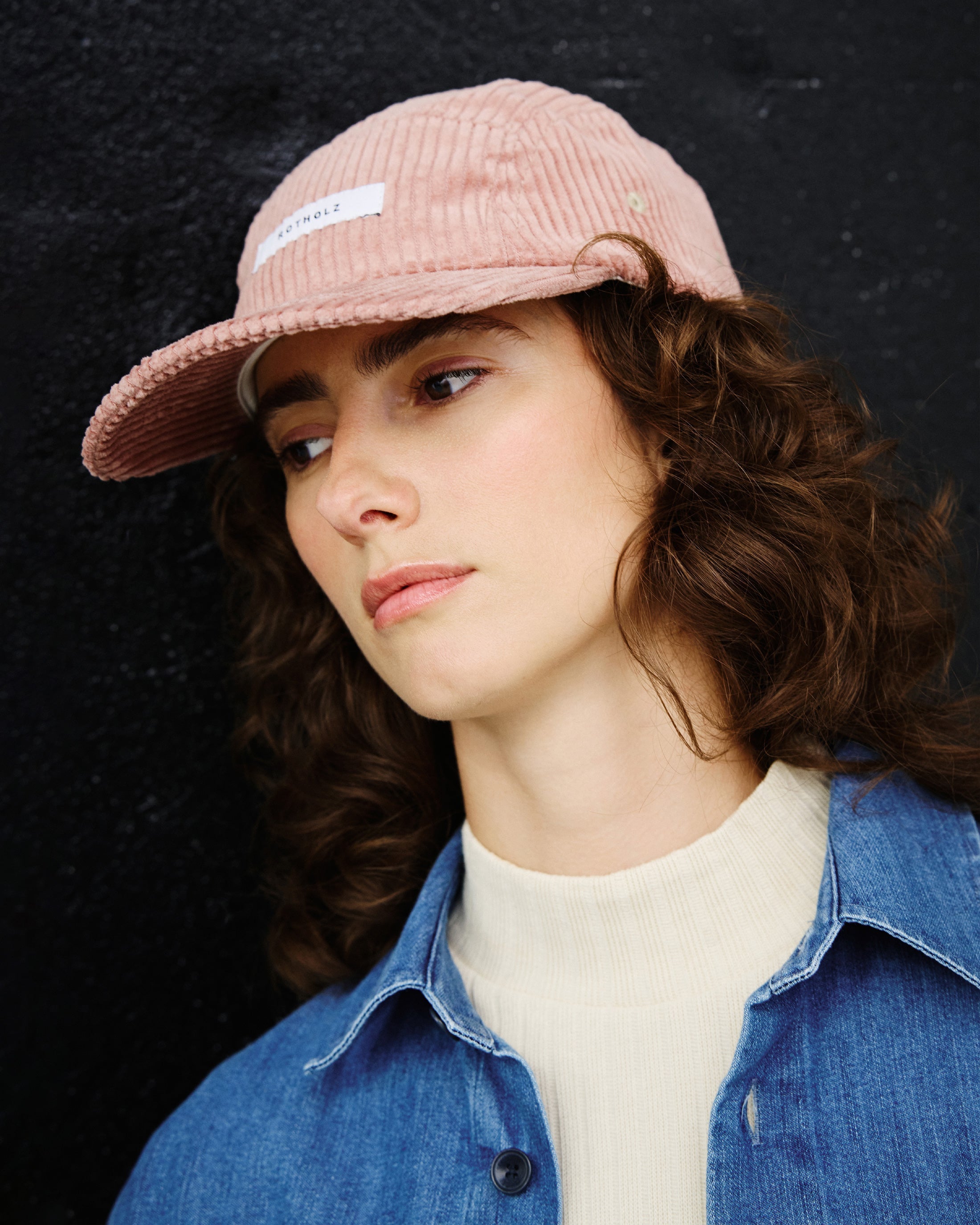 Pinke Cap Cord 5-Panel aus Bio-Baumwolle von Rotholz