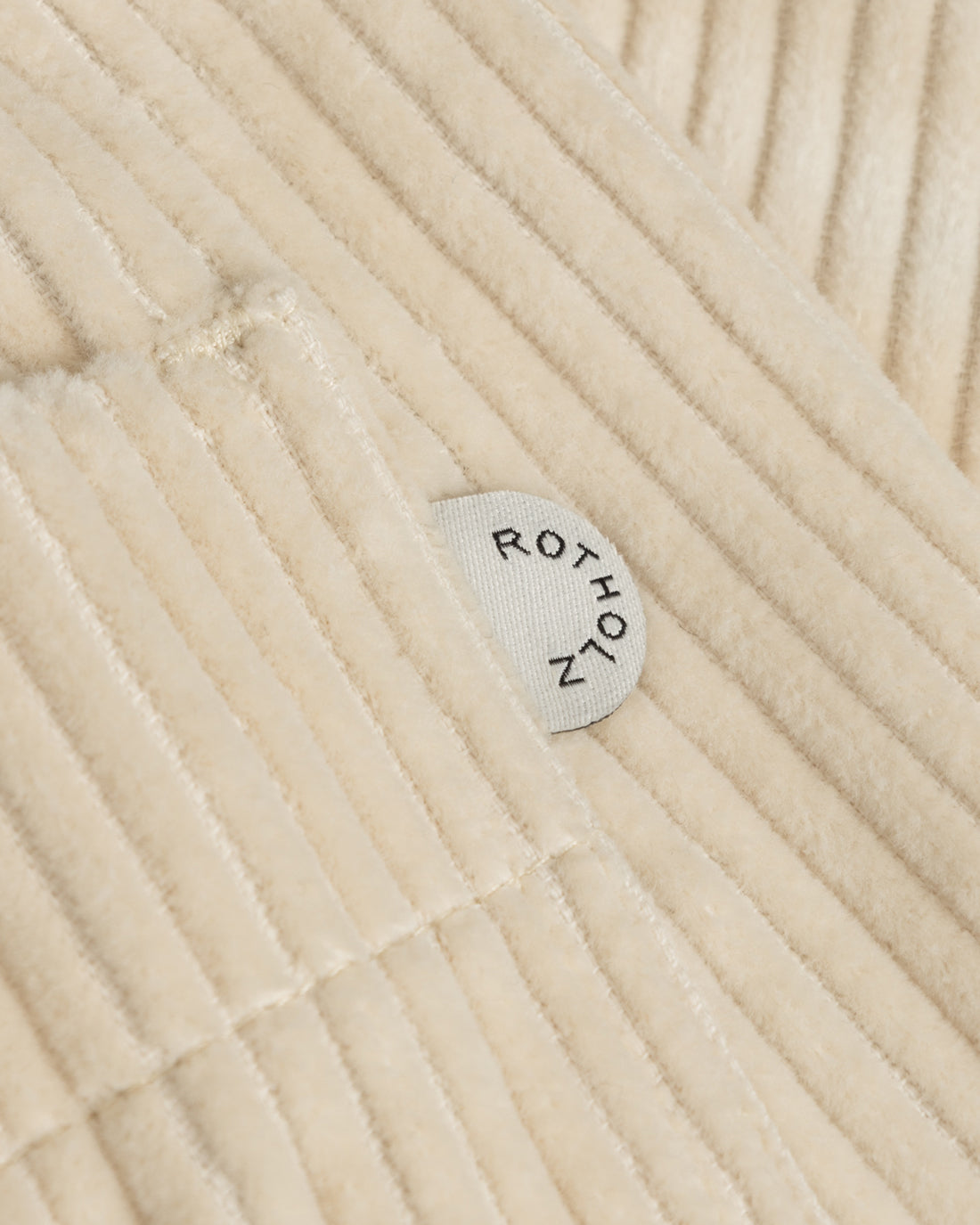 Pantalon large en velours côtelé beige en coton 100% biologique de Rotholz