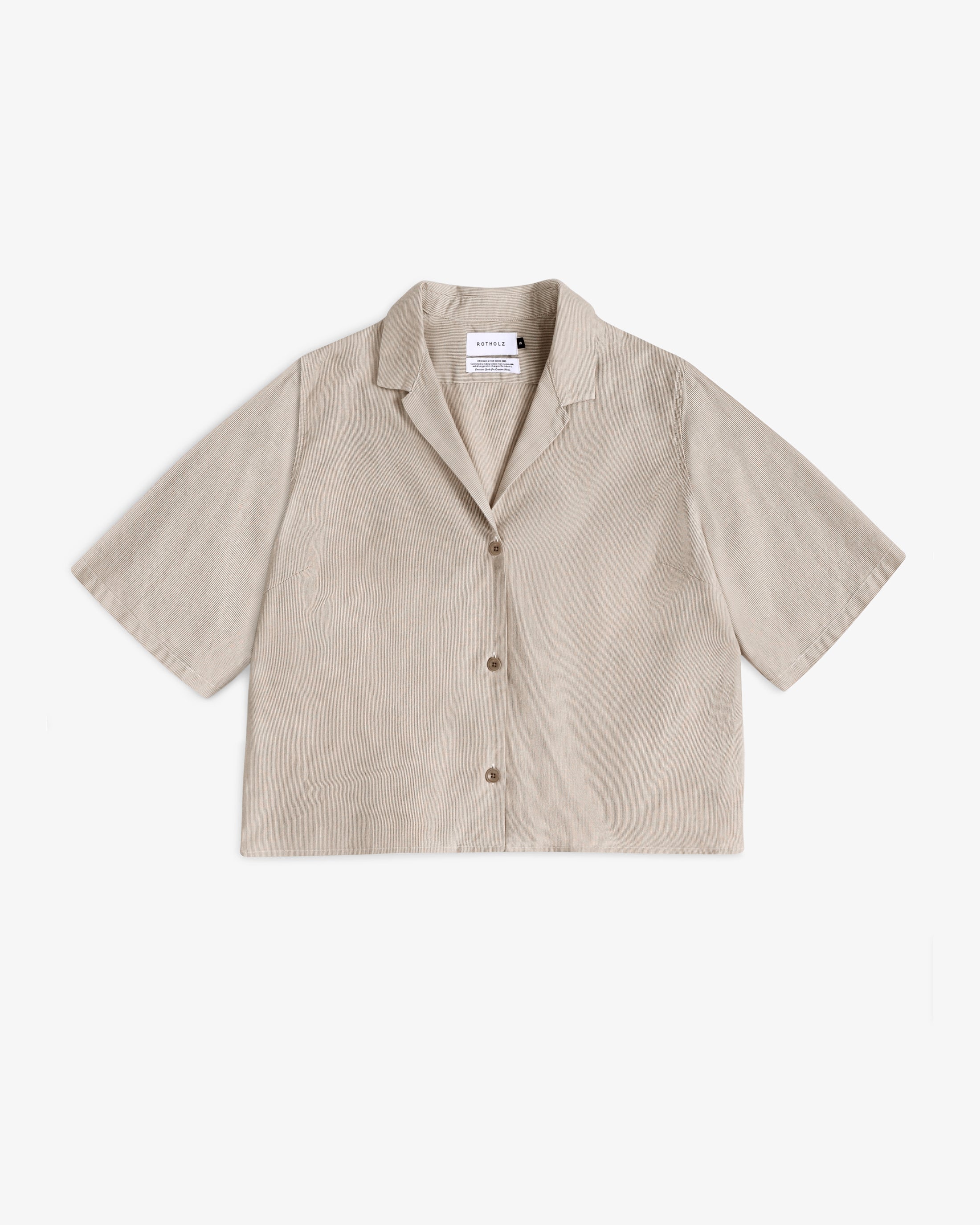 Beiges Hemd Bowling aus Bio-Baumwolle von Rotholz