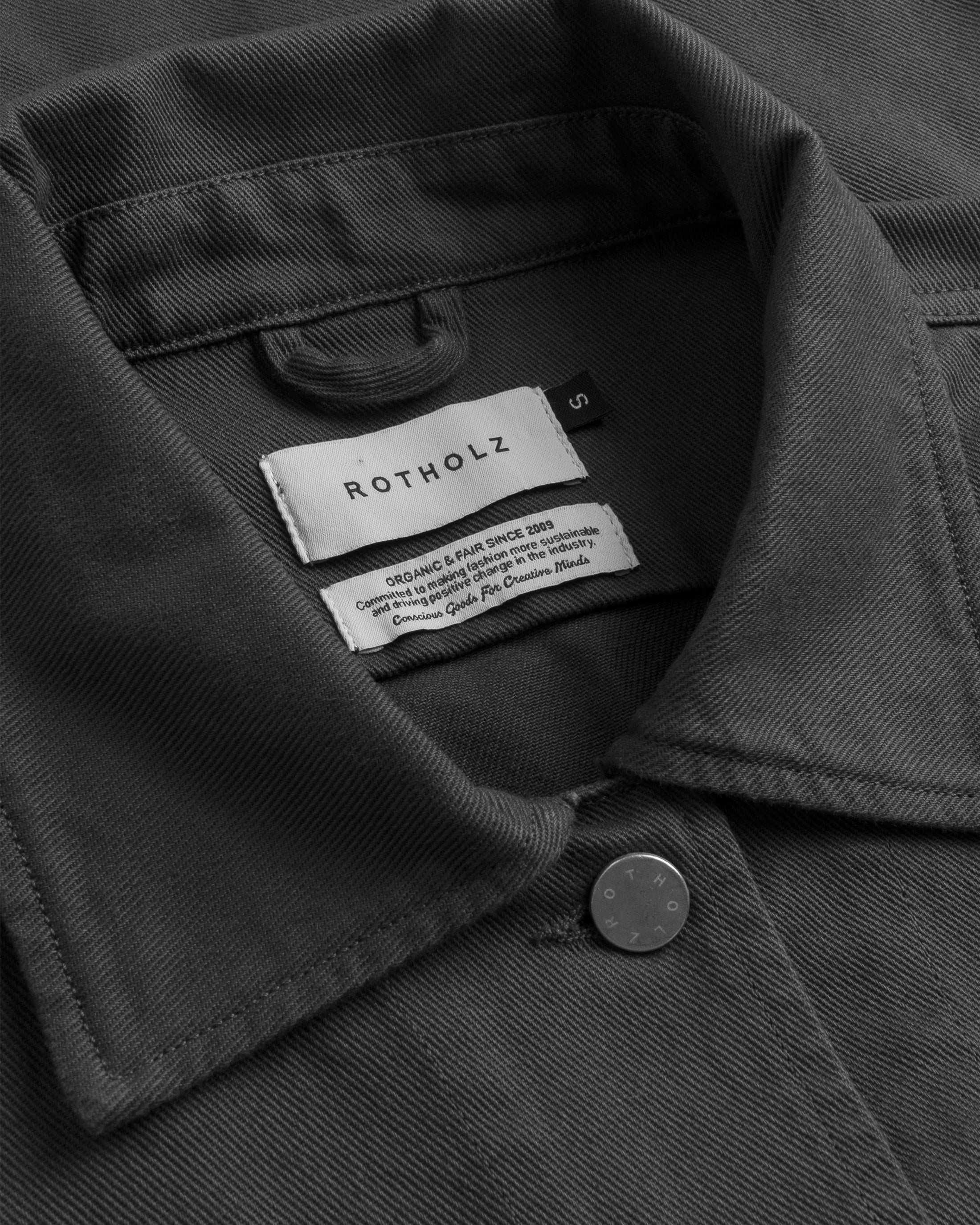 Graue Jacke Kurz aus 100% Bio-Baumwolle von Rotholz