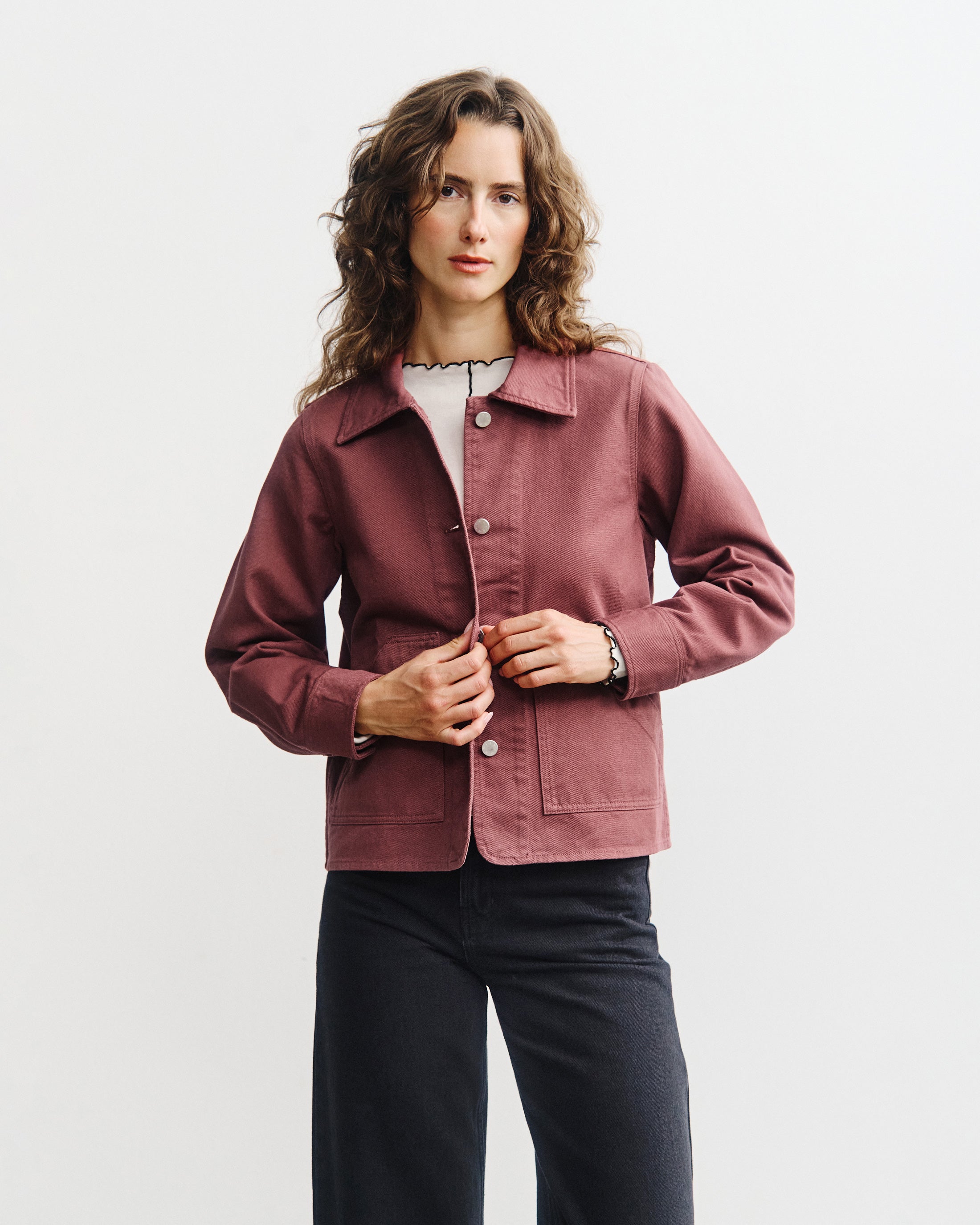 Rote Jacke Kurz aus 100% Bio-Baumwolle von Rotholz