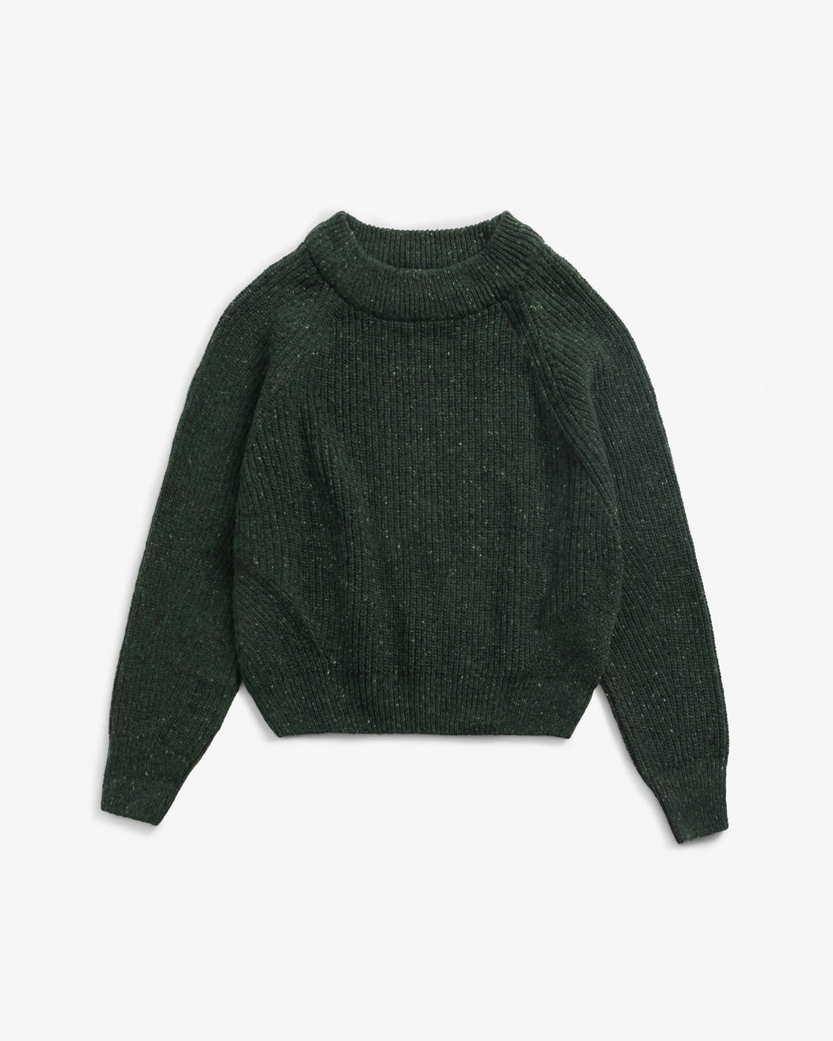 Grüner Kurzer Strickpullover aus Merinowolle von Rotholz