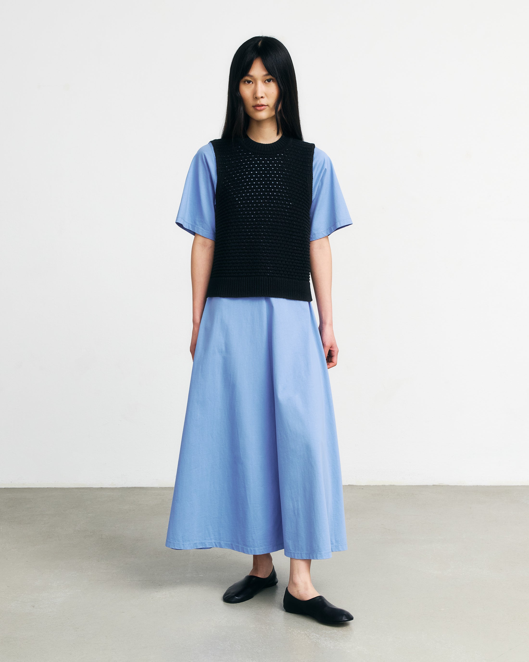 Schwarze Strickweste aus 100% Bio-Baumwolle von Rotholz