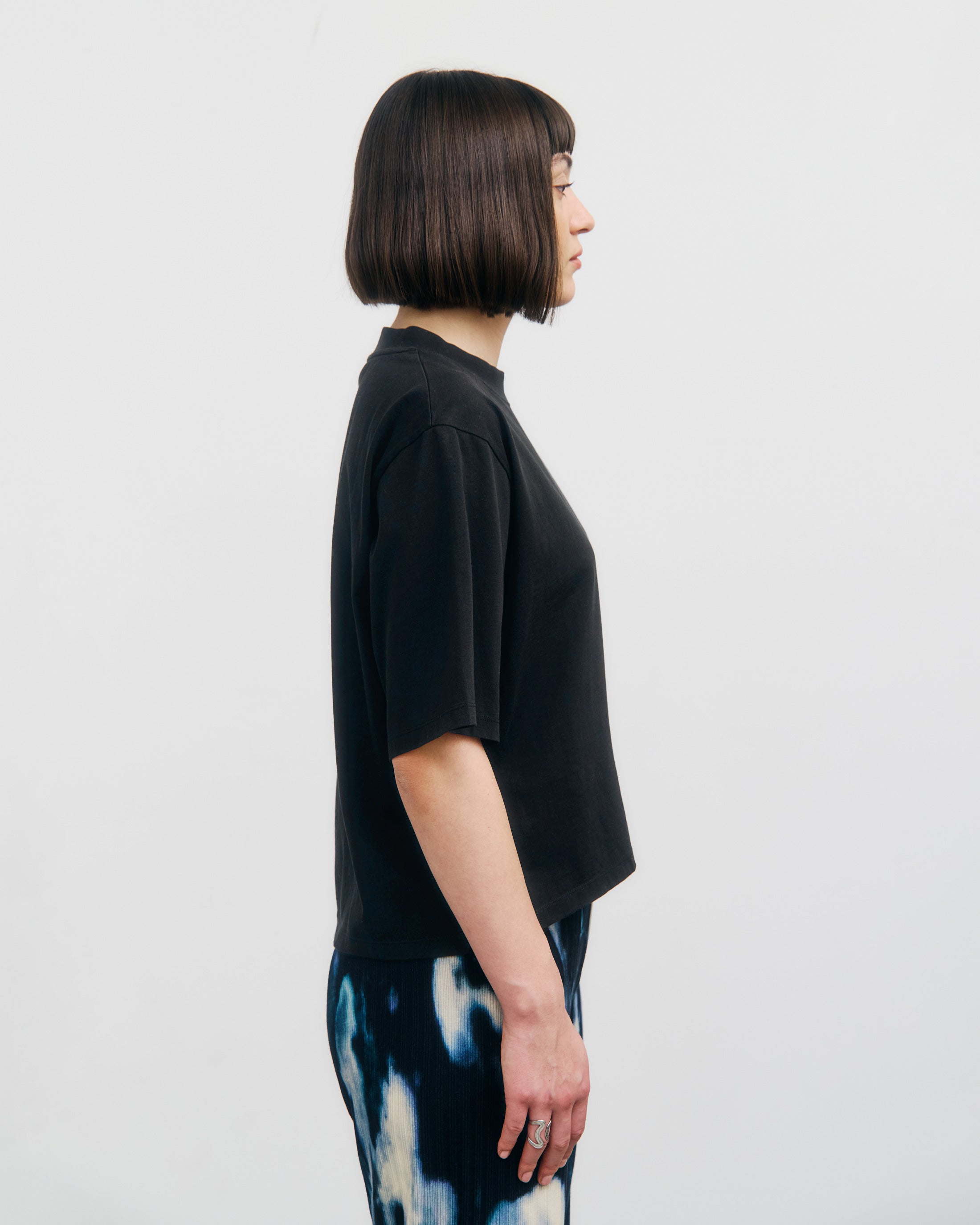 Schwarzes T-Shirt aus Bio-Baumwolle von Rotholz