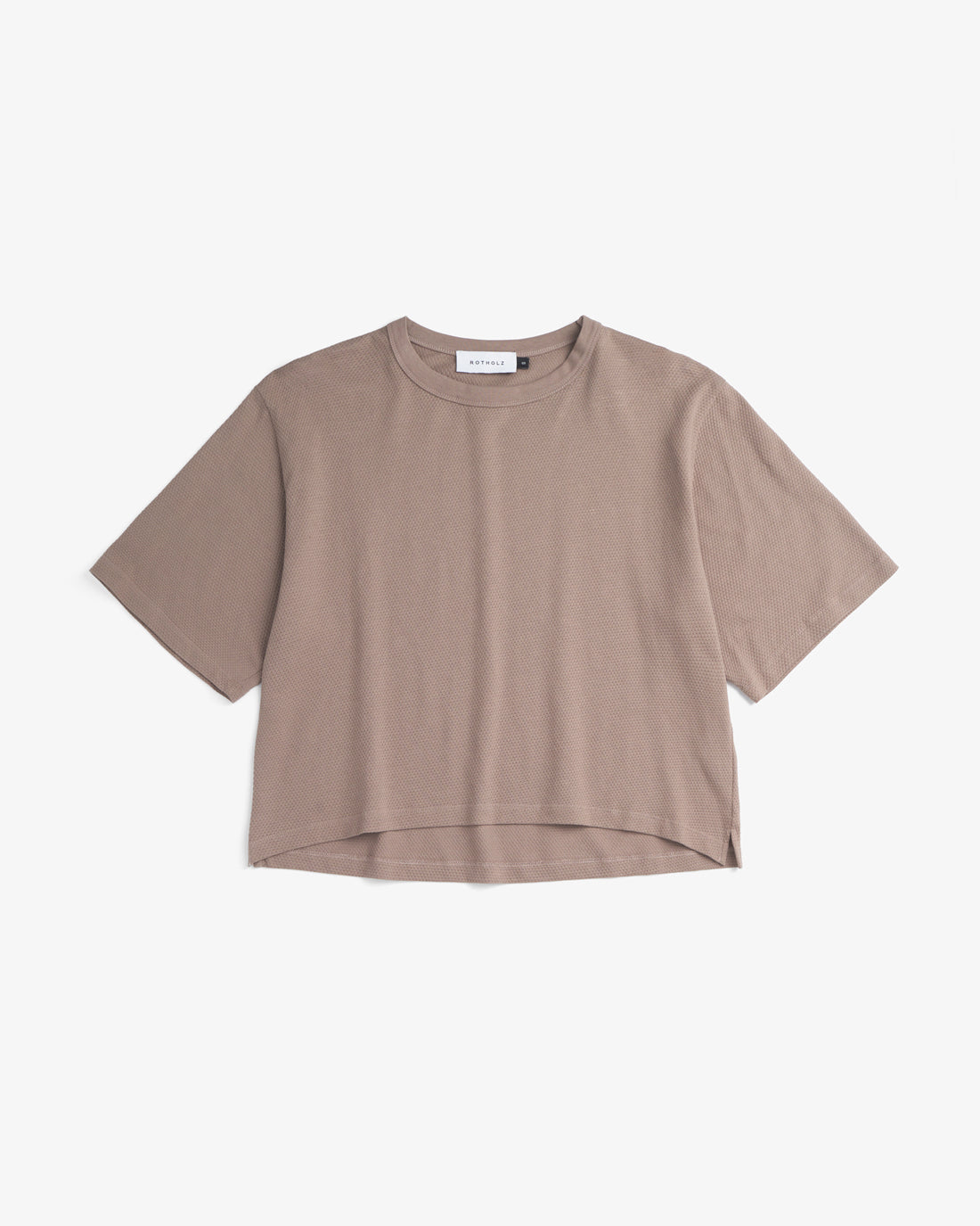 Brown T-shirt Waffle made of 100% organic cotton by Rotholz
