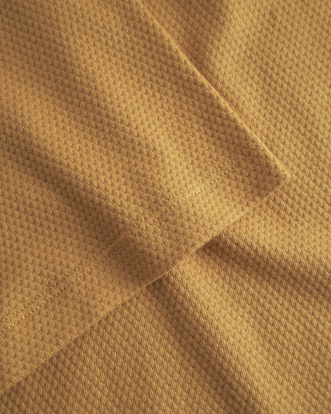 Yellow short waffle T-shirt made from 100% organic cotton by Rotholz