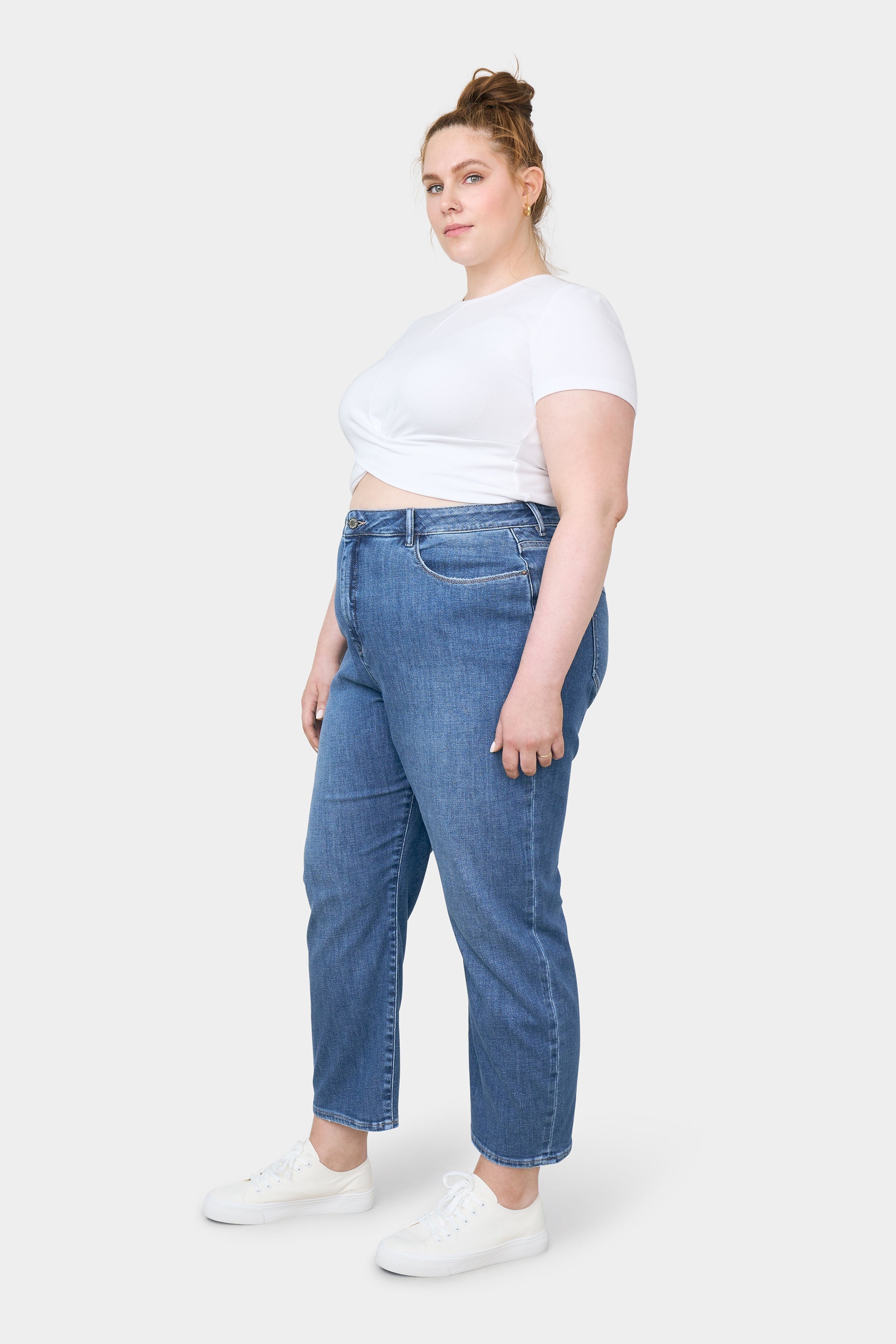 Blaue Jeans STARDUST O-Shape Curvy aus Bio-Baumwolle von Dawn Denim