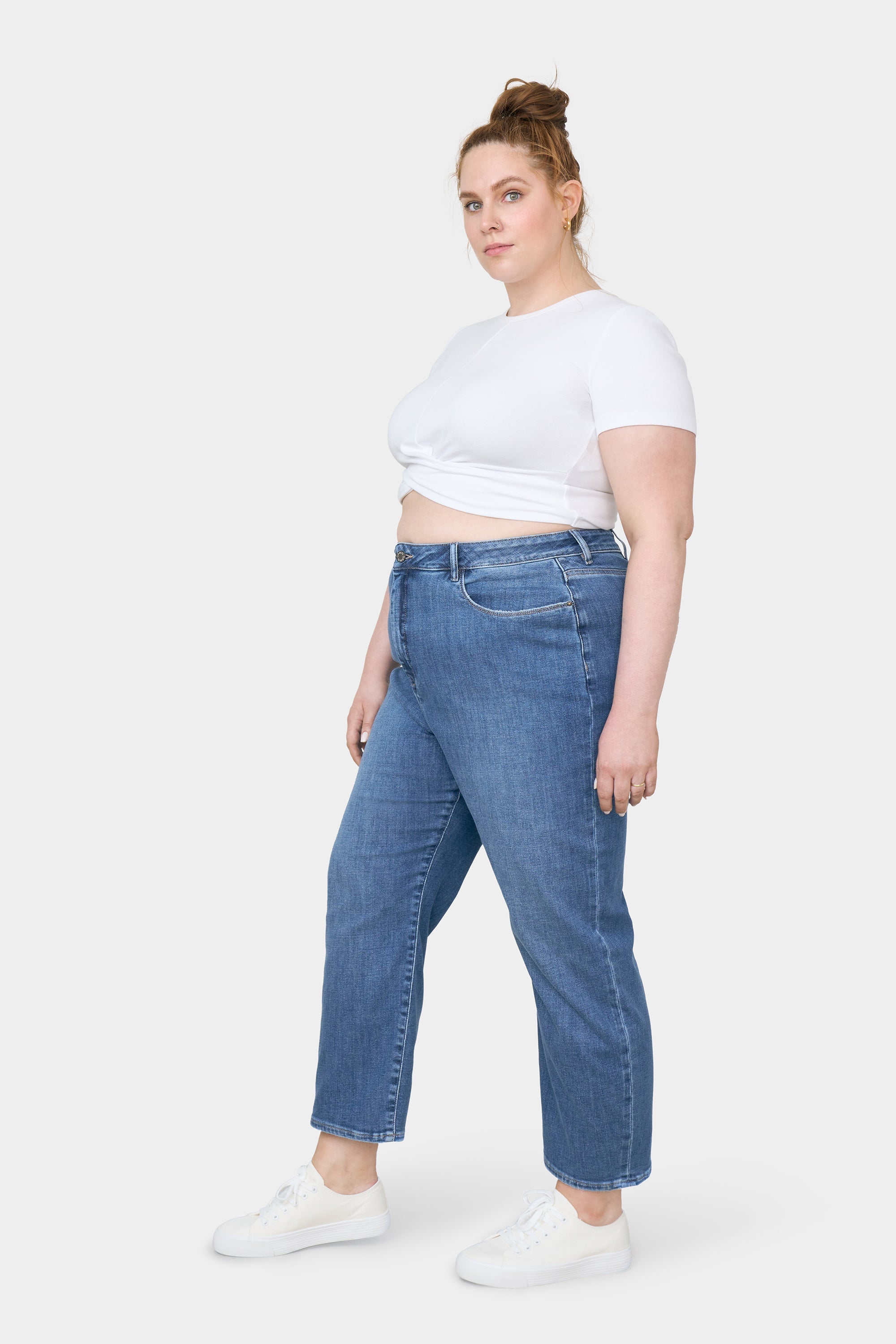 Blaue Jeans STARDUST O-Shape Curvy aus Bio-Baumwolle von Dawn Denim