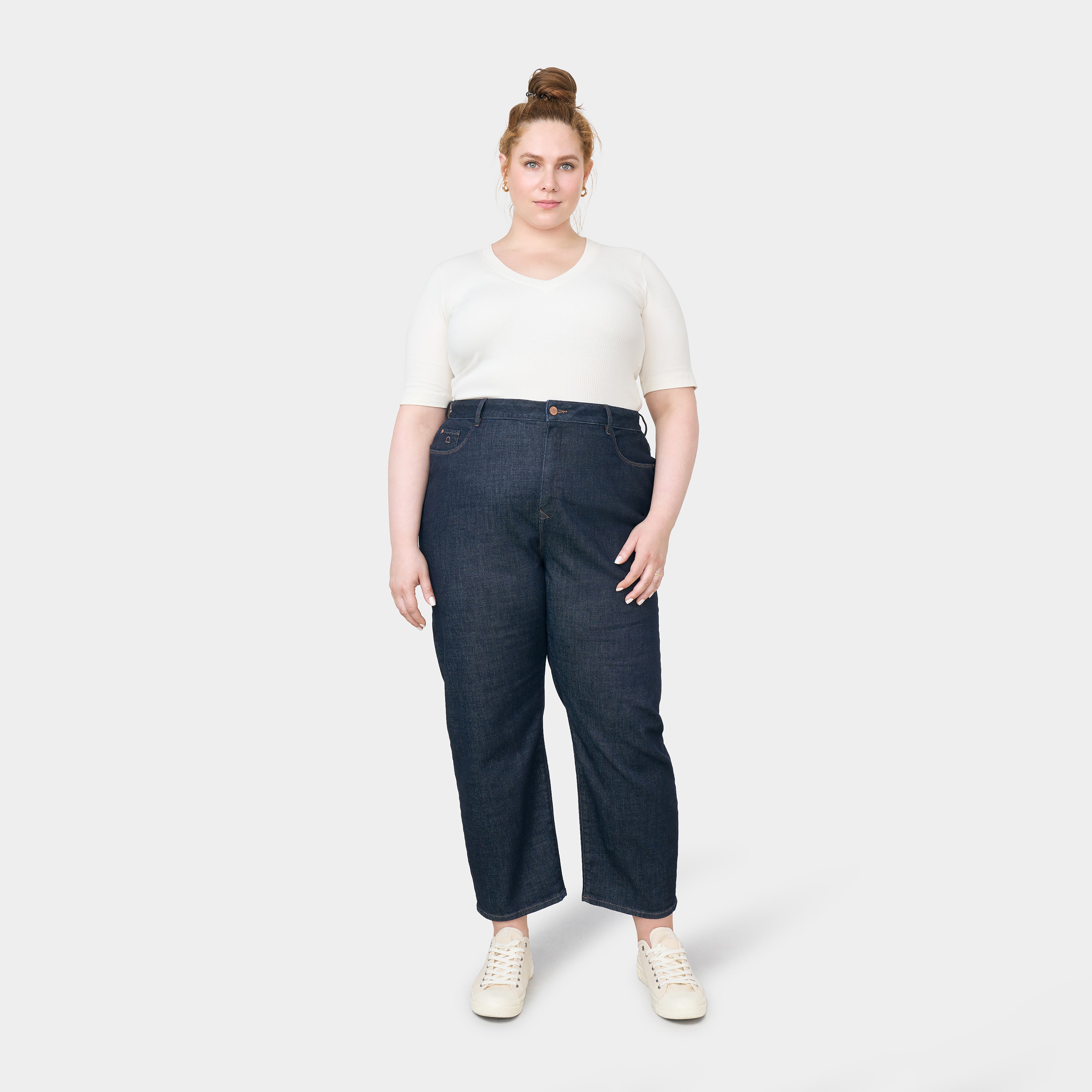 Dunkelblaue Jeans STARDUST O-Shape Curvy aus Bio-Baumwolle von Dawn Denim