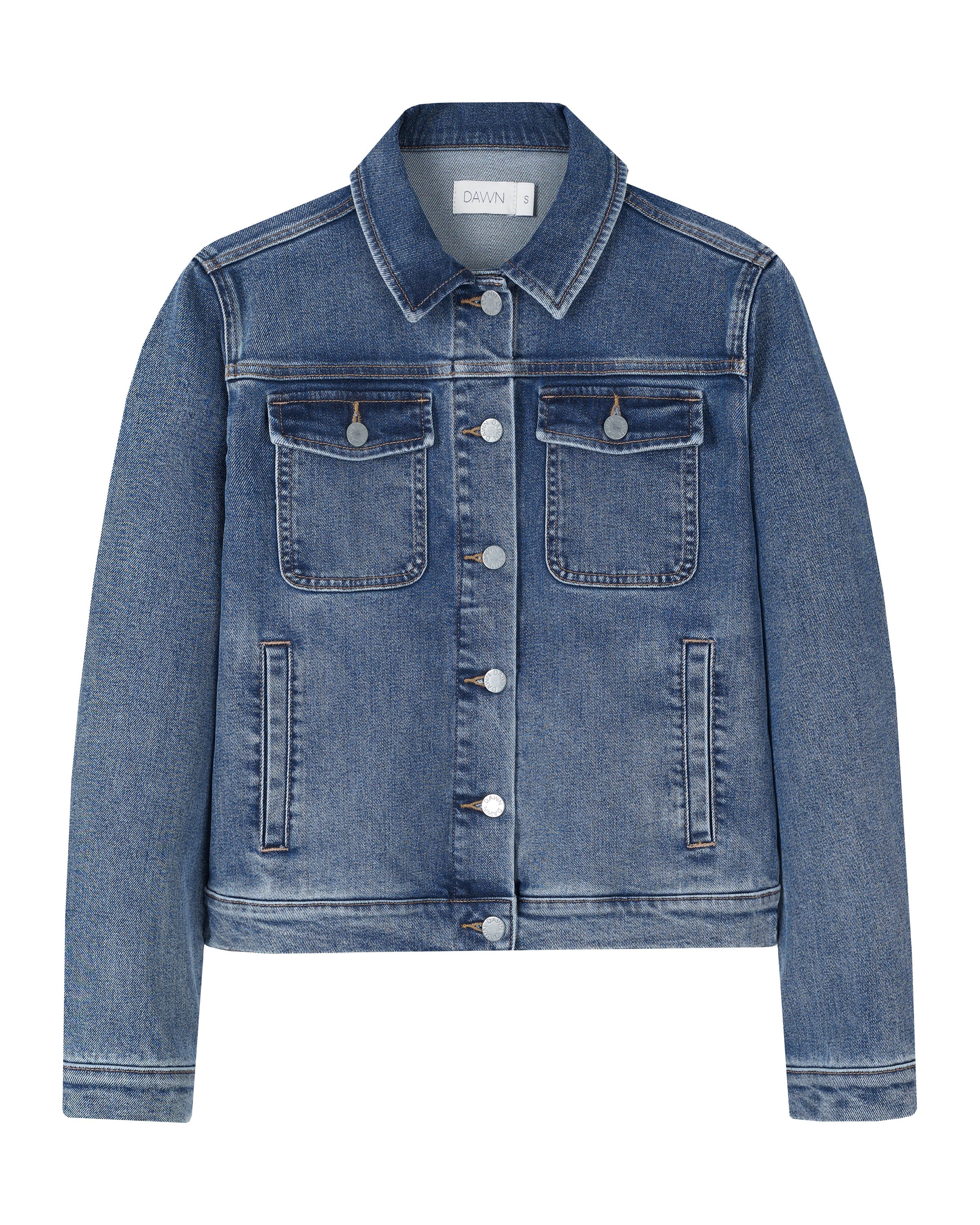 Blaue Jeansjacke CALLISTO aus Lyocell & Baumwolle von Dawn Denim