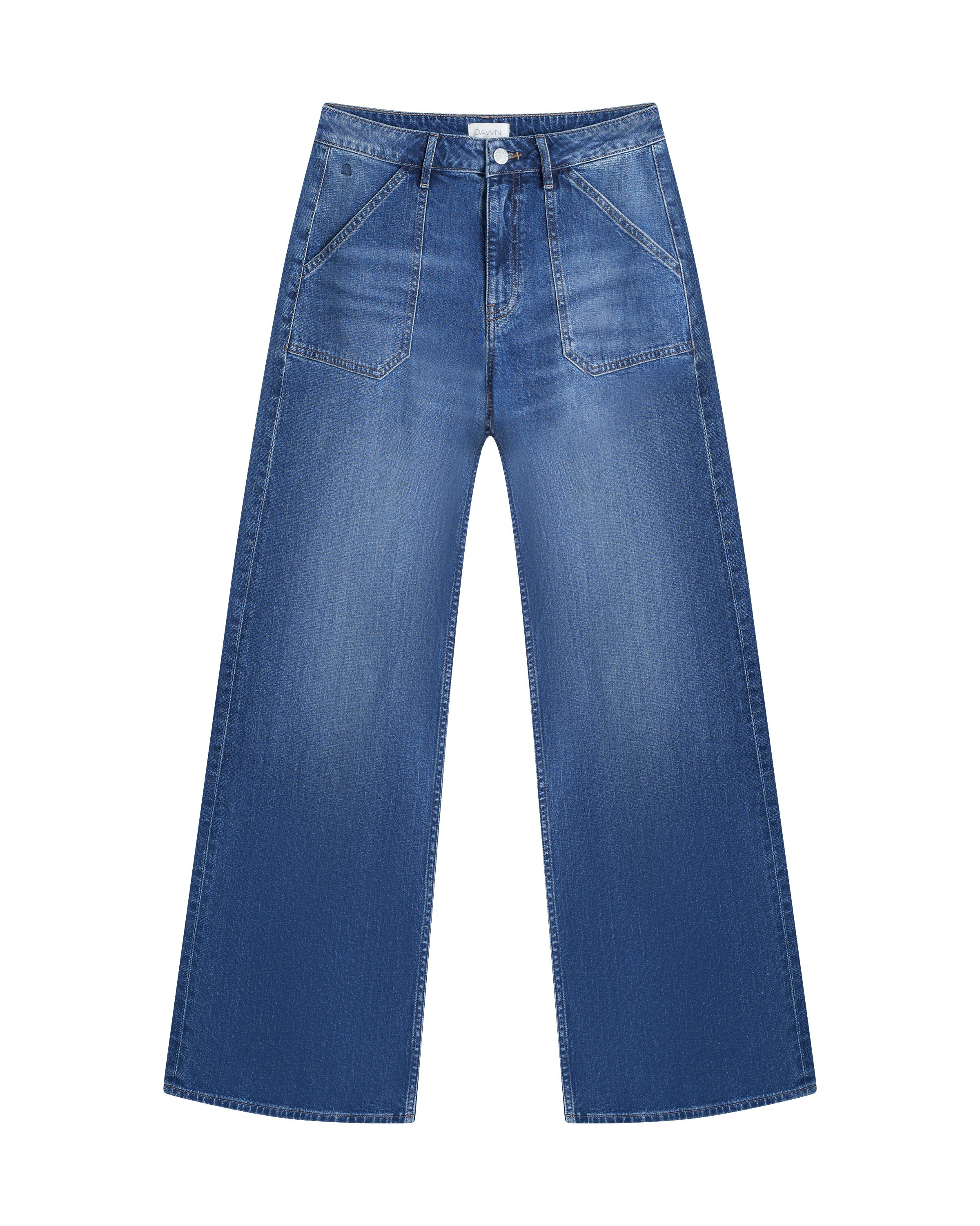 Hellblaue Jeans Sunny Wide Worker aus Bio-Baumwolle von Dawn Denim
