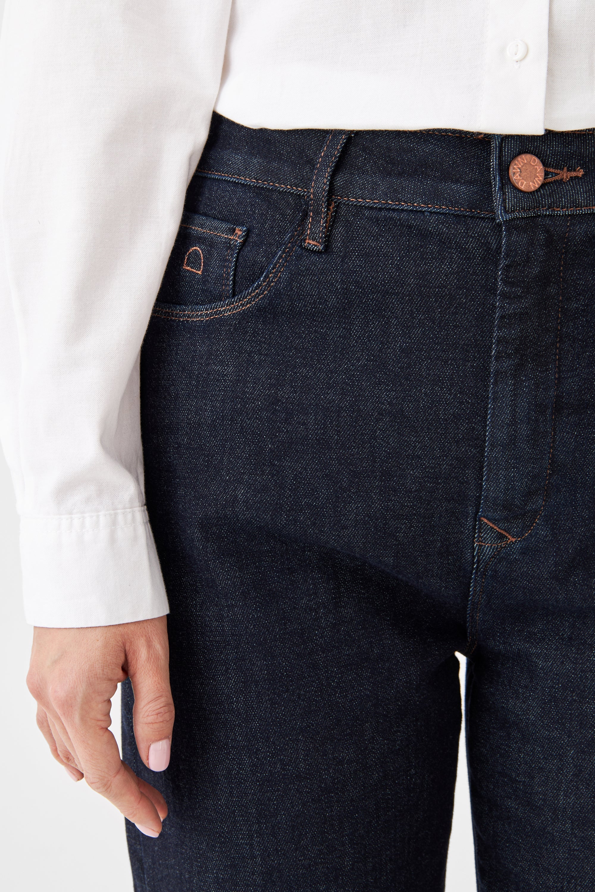 Dark blue STARDUST O-Shape Classic jeans made from organic cotton by Dawn Denim
