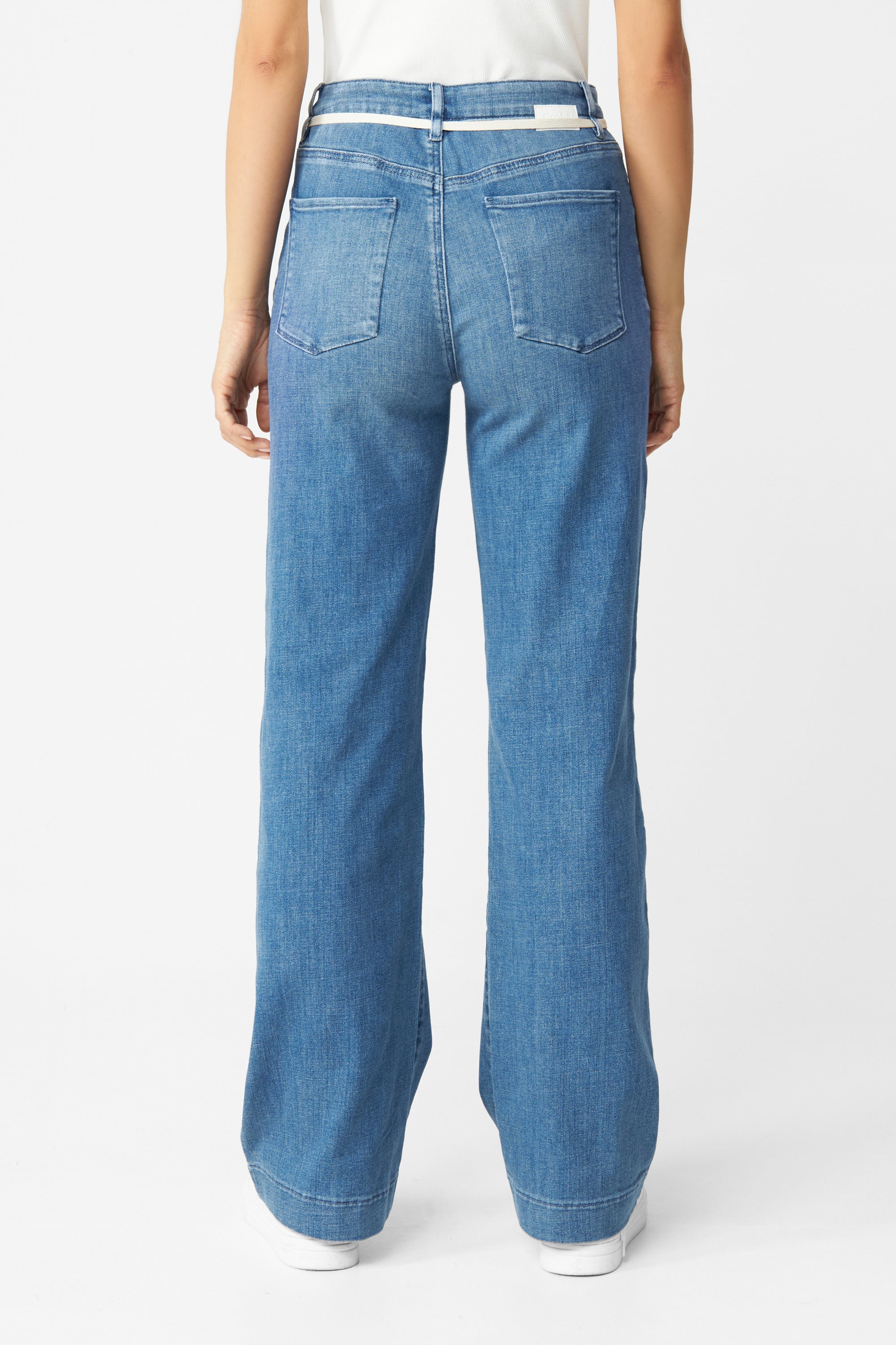 Blaue Jeans DEW Flared French Pocket aus Bio-Baumwolle von Dawn Denim