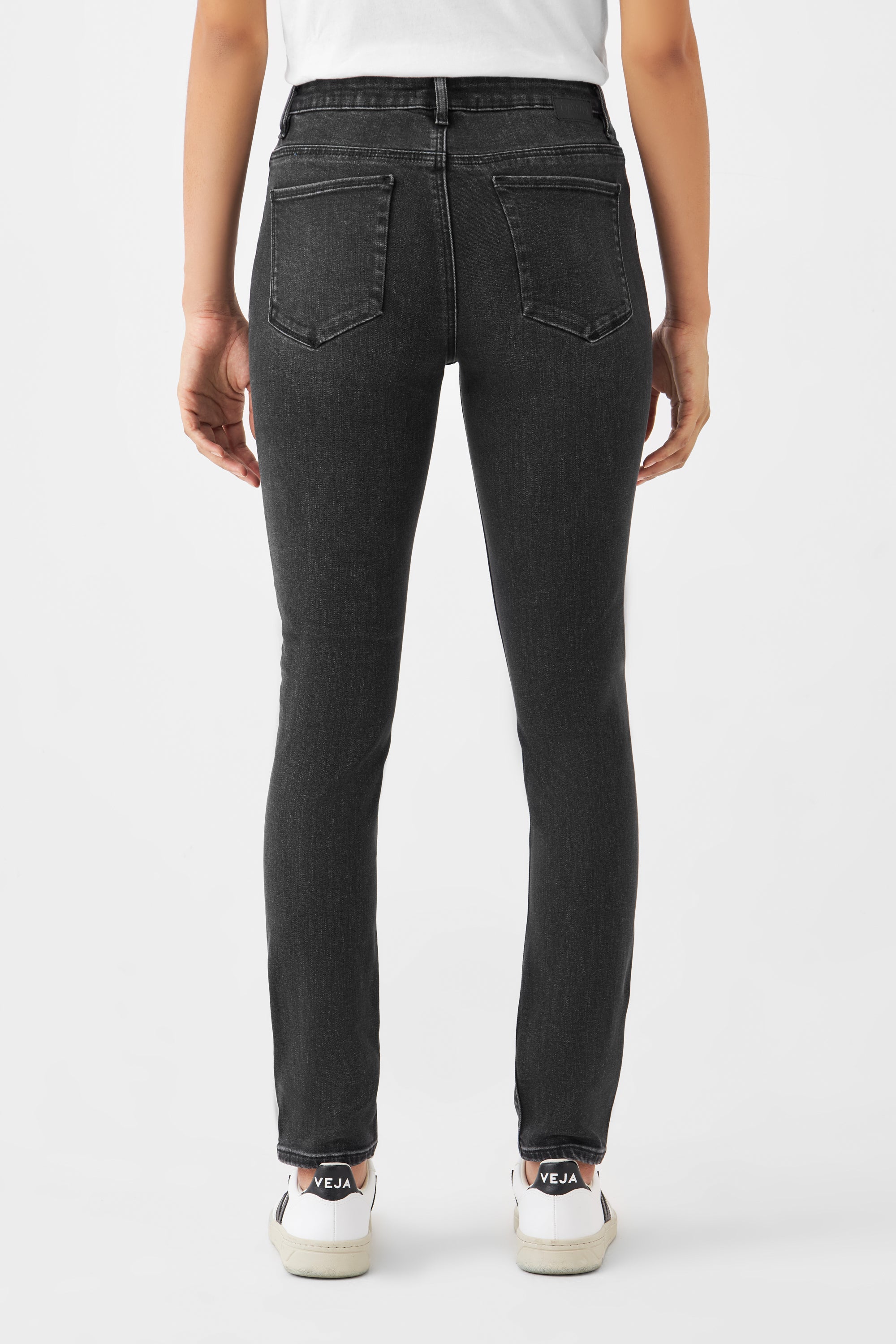Black SUN UP Skinny Basic jeans made from organic cotton by Dawn Denim