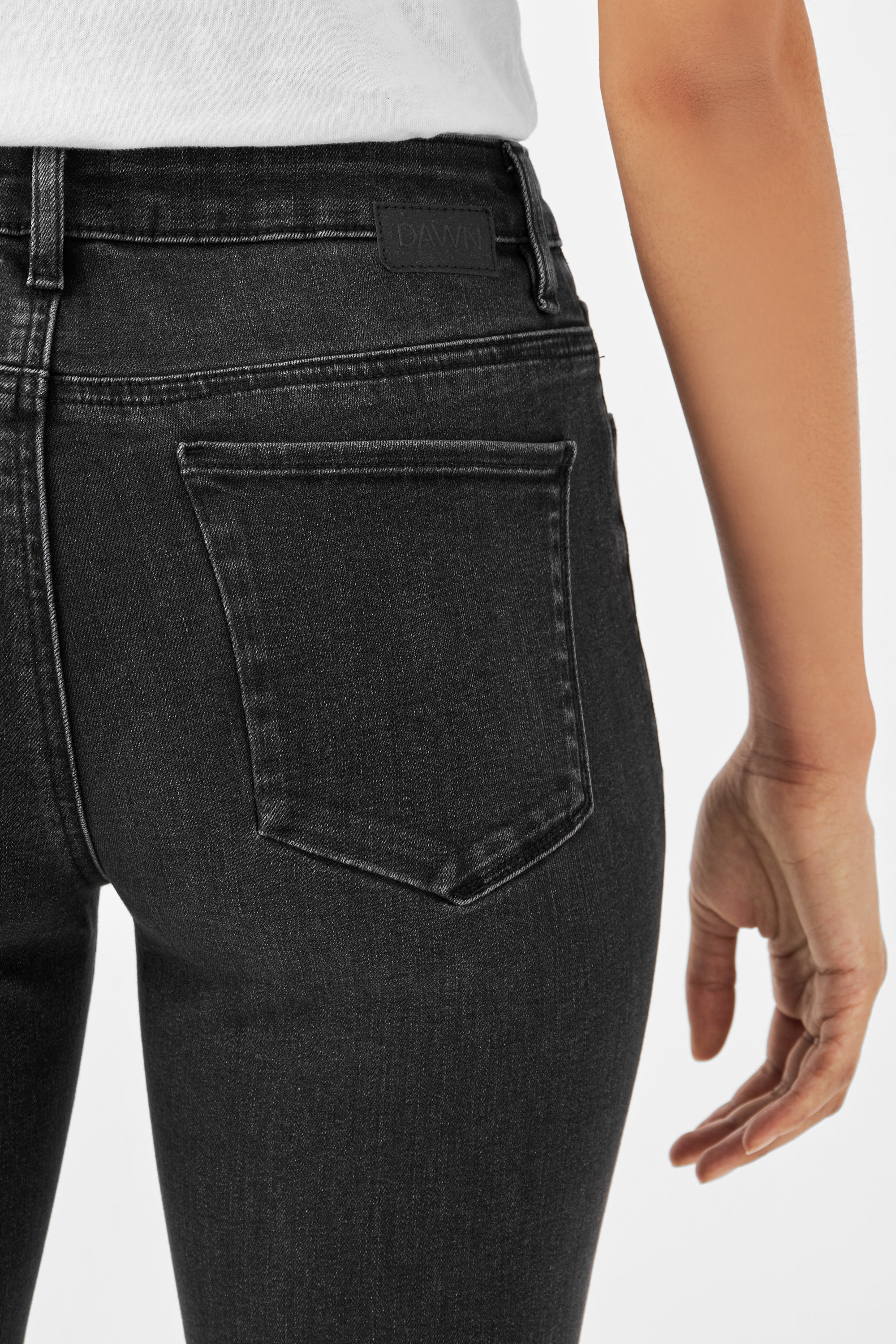 Black SUN UP Skinny Basic jeans made from organic cotton by Dawn Denim