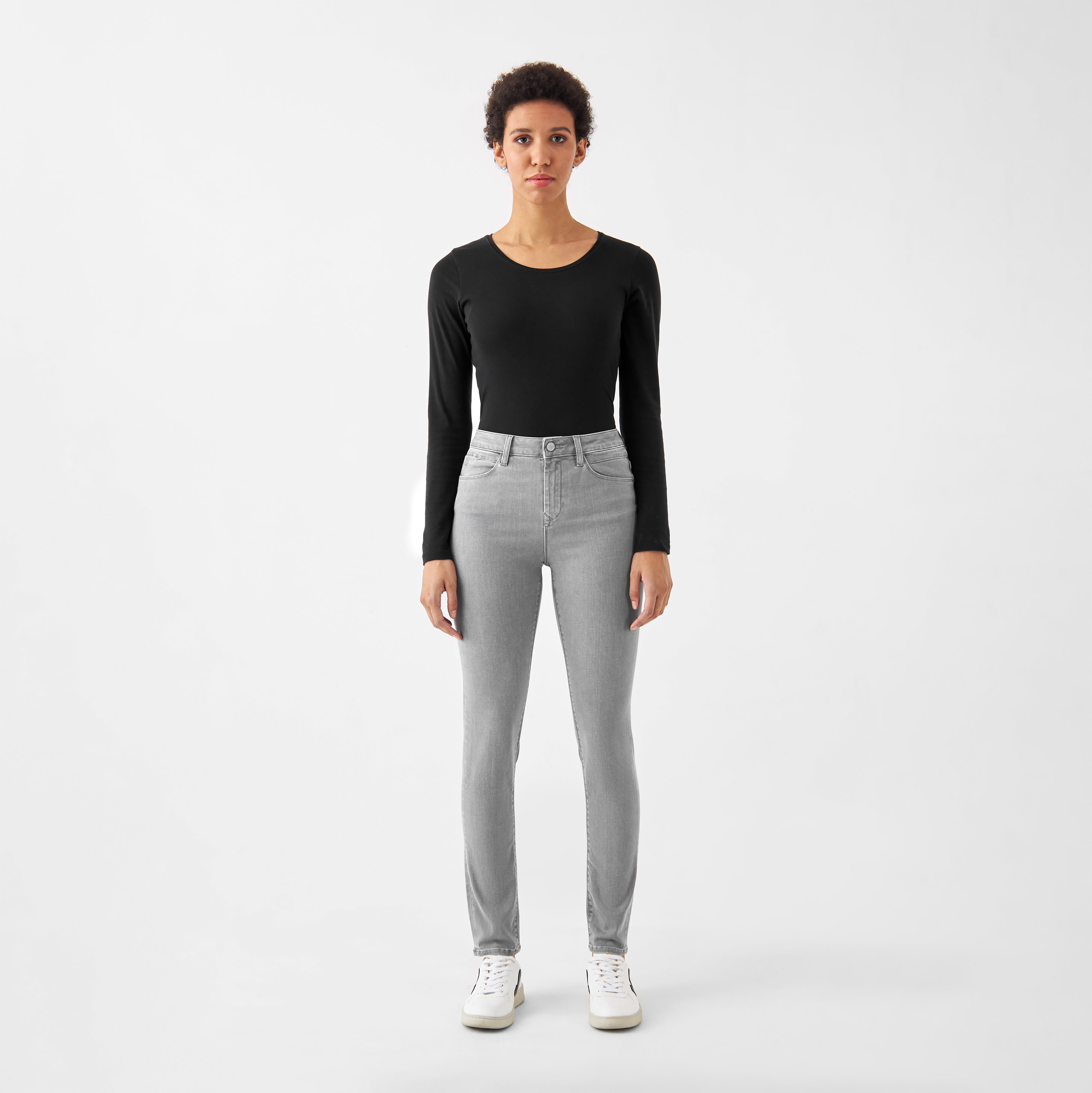 Graue Jeans SUN UP Skinny Basic aus Bio-Baumwolle von Dawn Denim