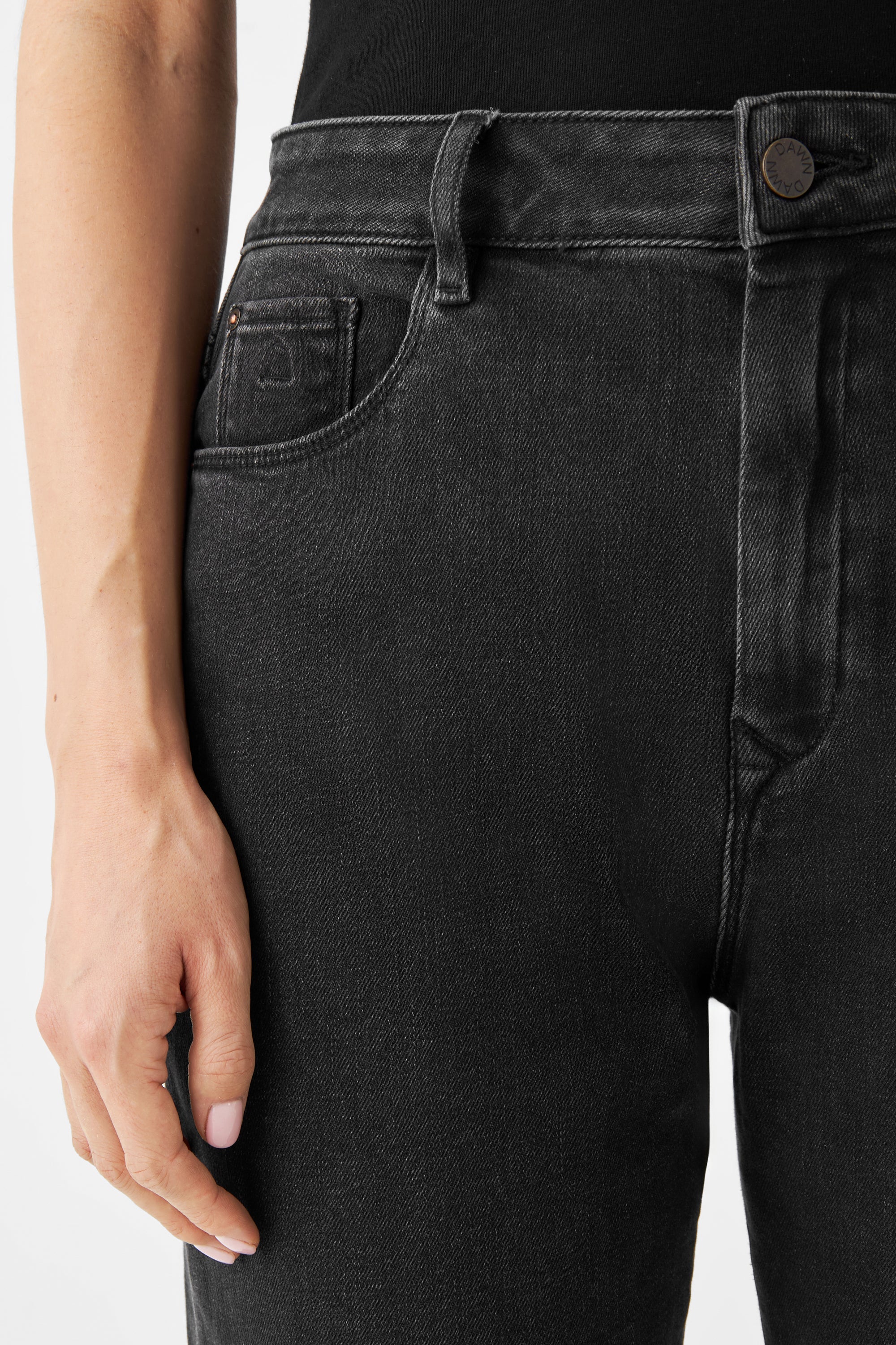 Schwarze Jeans STARDUST O-Shape aus Bio-Baumwolle von Dawn Denim