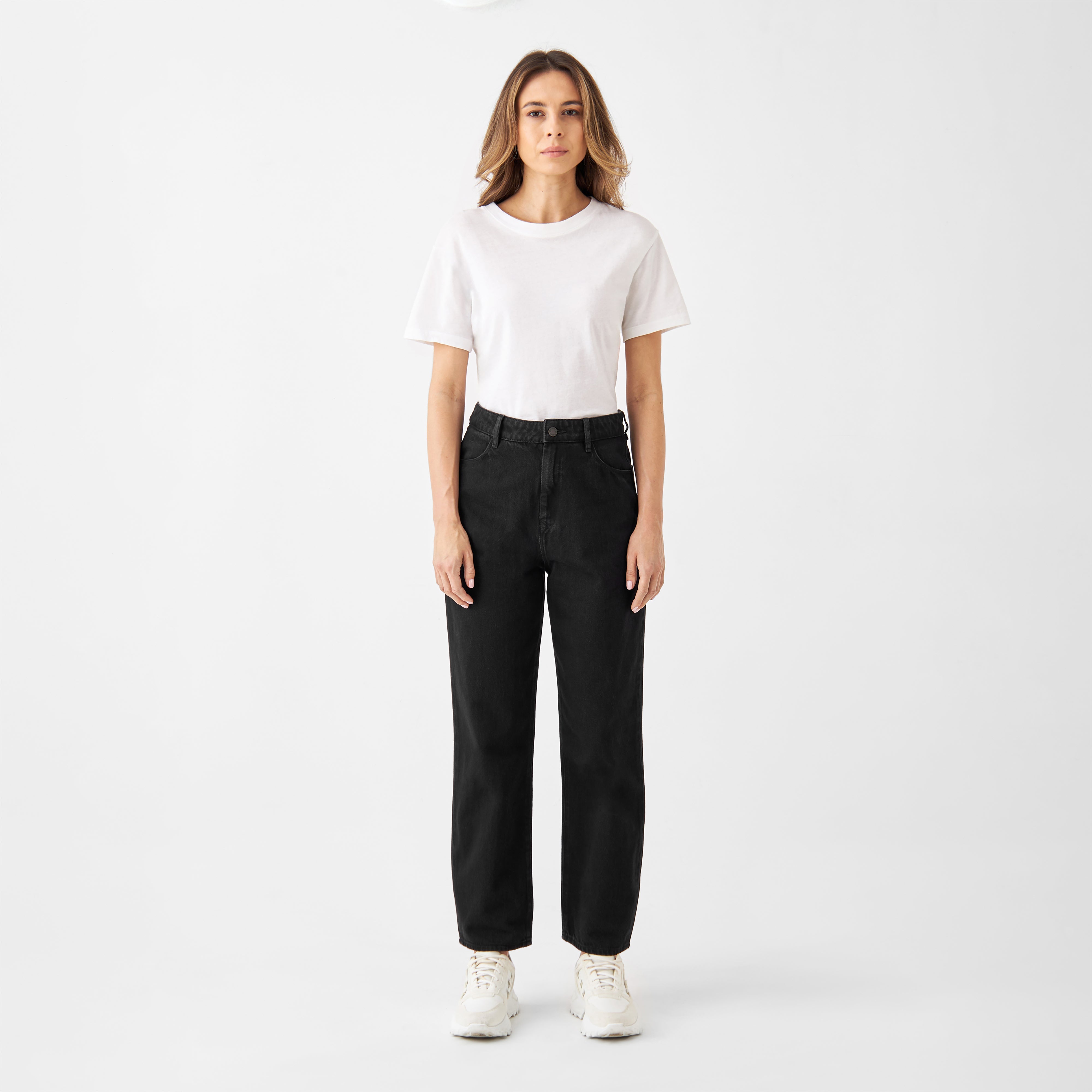 Schwarze Jeans DAWN Wide Straight Cropped aus 100% Bio-Baumwolle von Dawn Denim