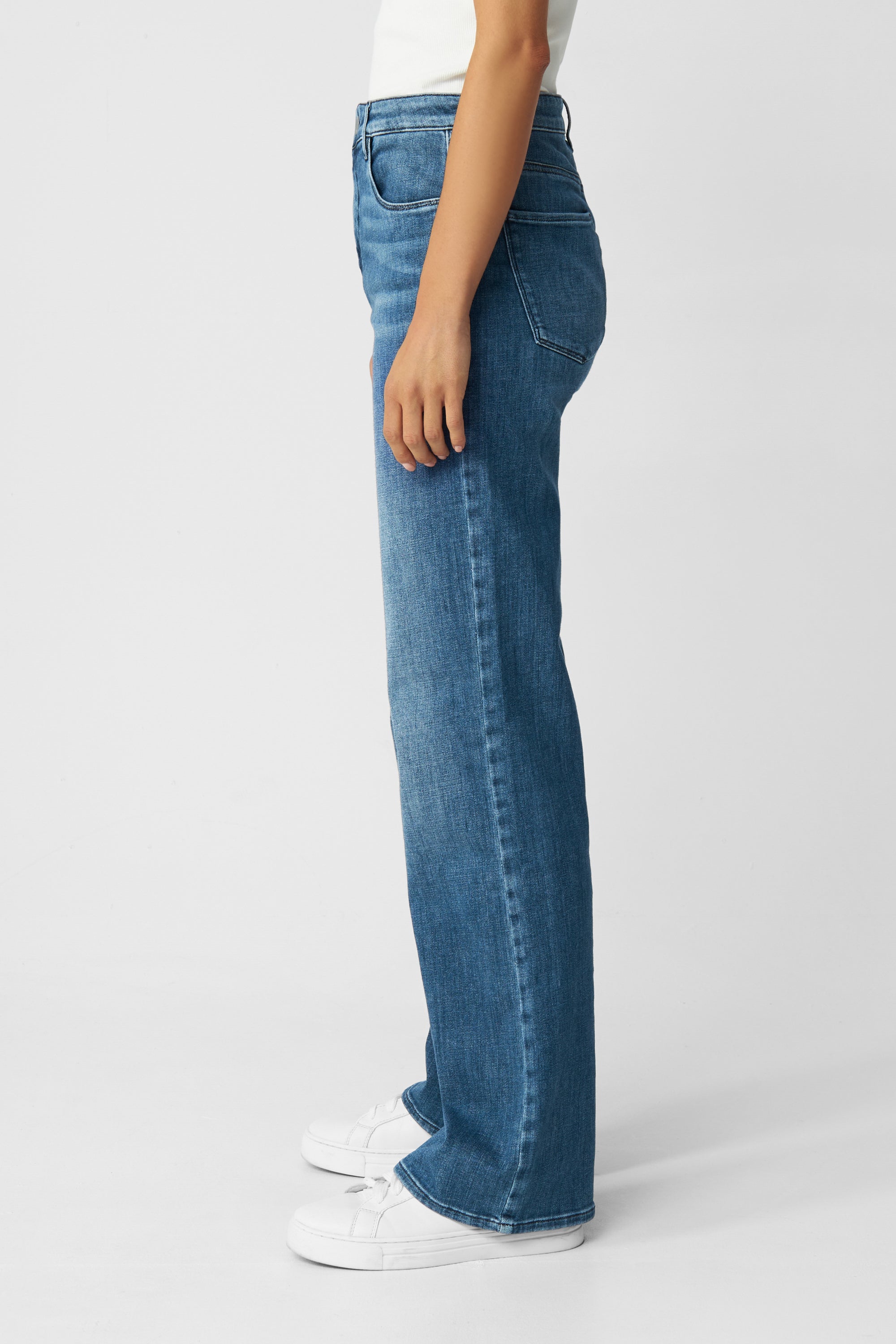 Blue DEW Flared jeans made from organic cotton by Dawn Denim
