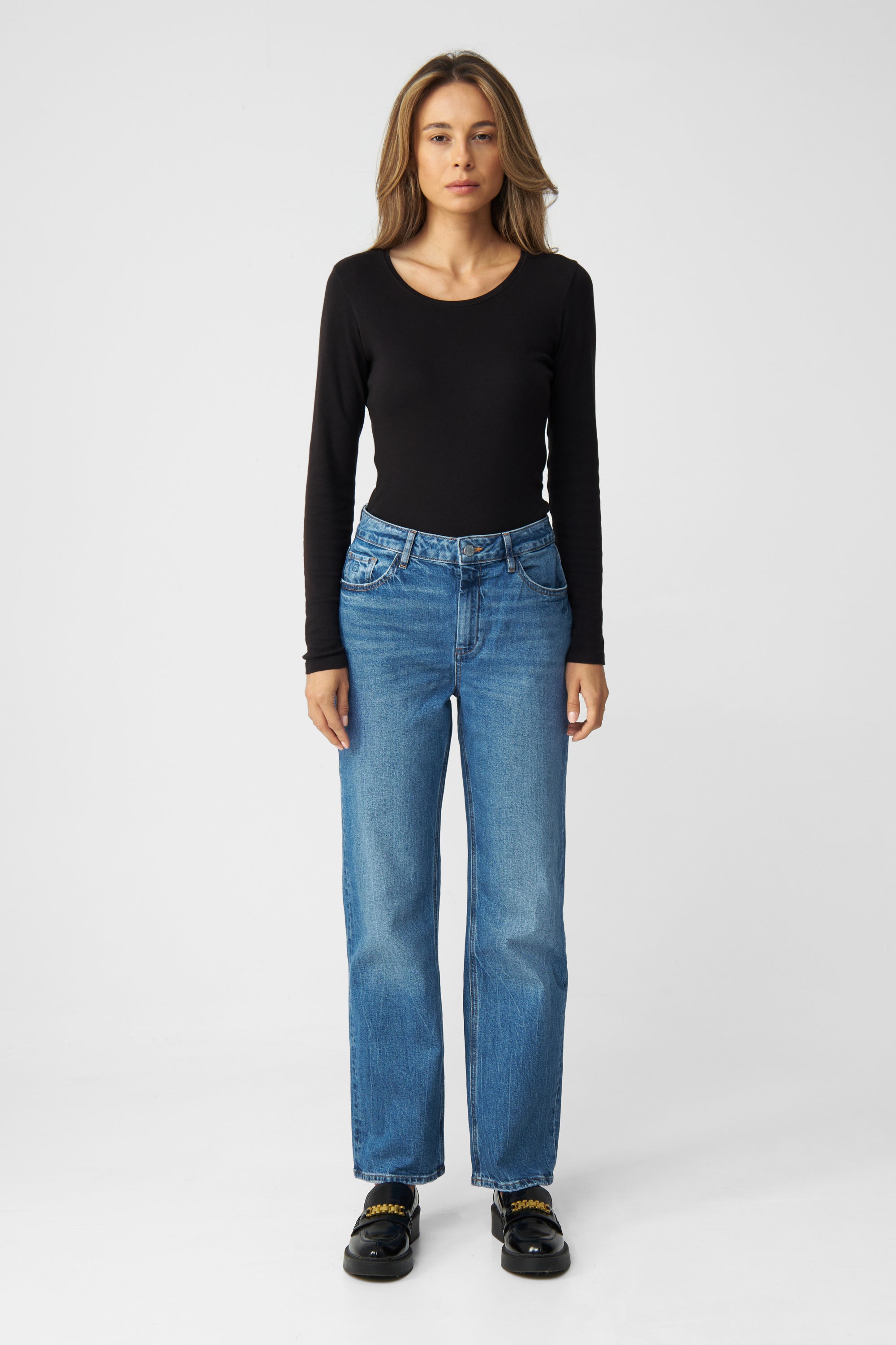 Blaue Jeans MORNING Regular Straight aus Bio-Baumwolle von Dawn Denim