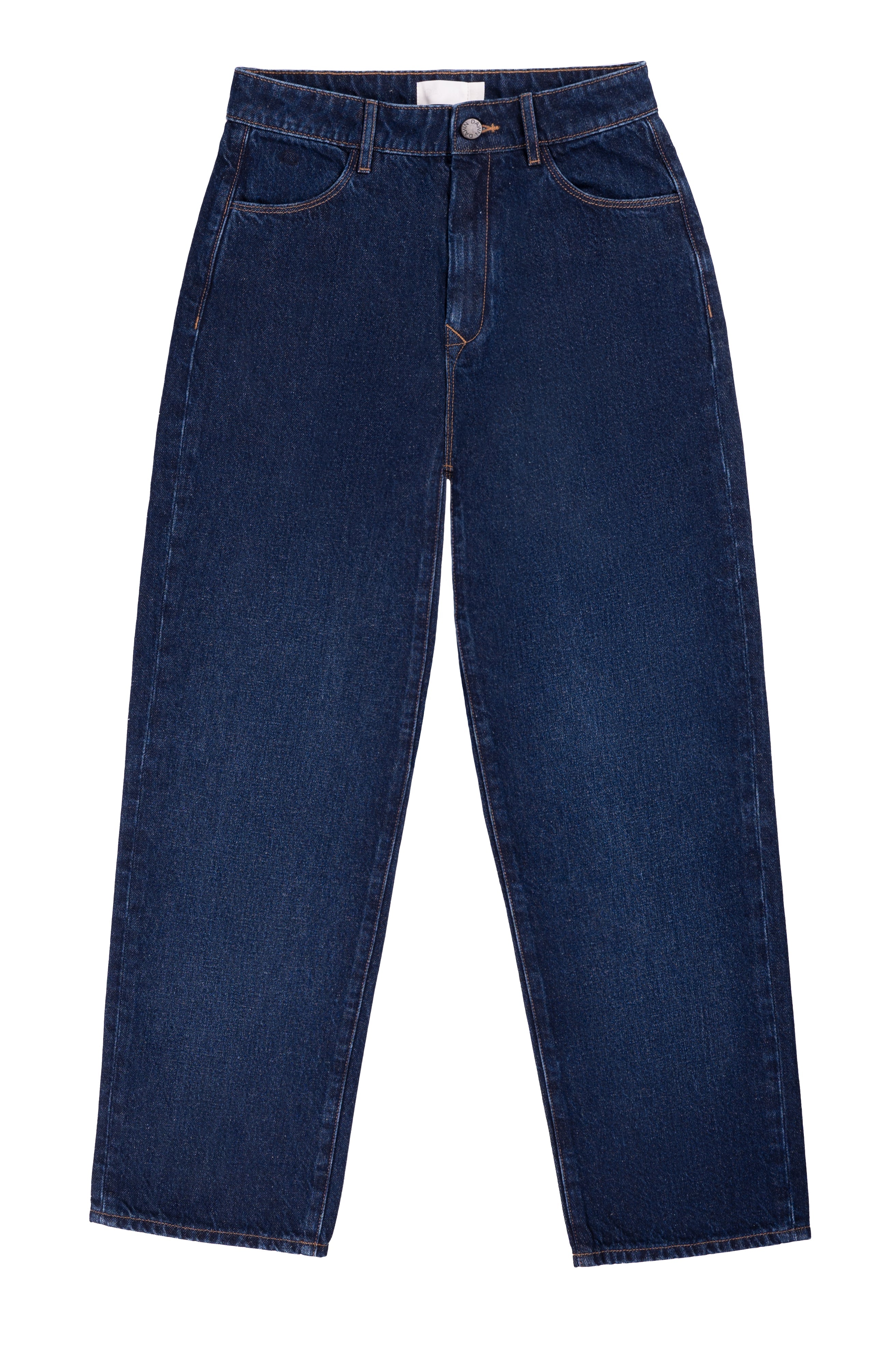 Dunkelblaue Jeans DAWN Wide Straight Cropped aus Bio-Baumwolle von Dawn Denim