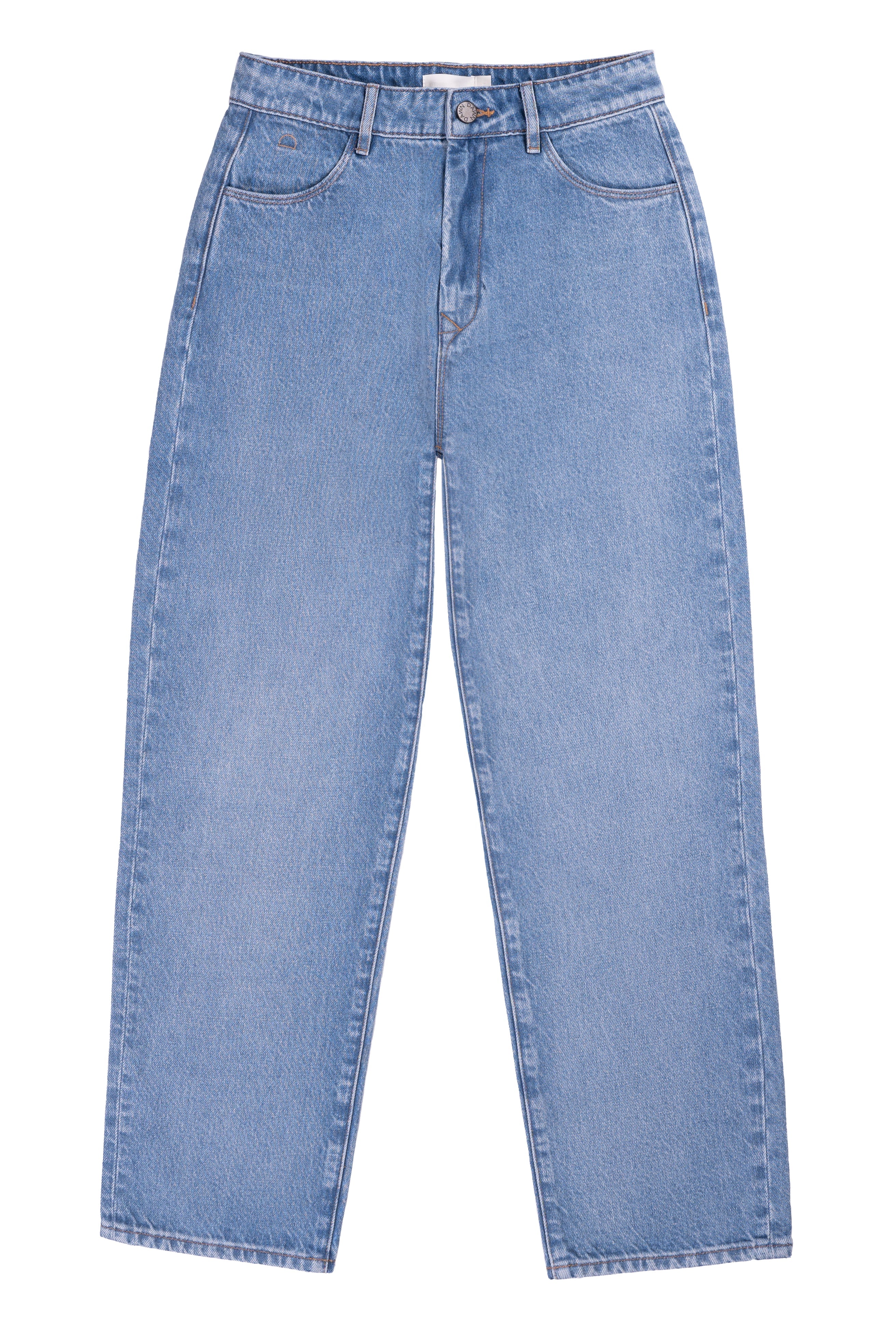 Hellblaue Jeans DAWN Wide Straight Cropped aus Bio-Baumwolle von Dawn Denim
