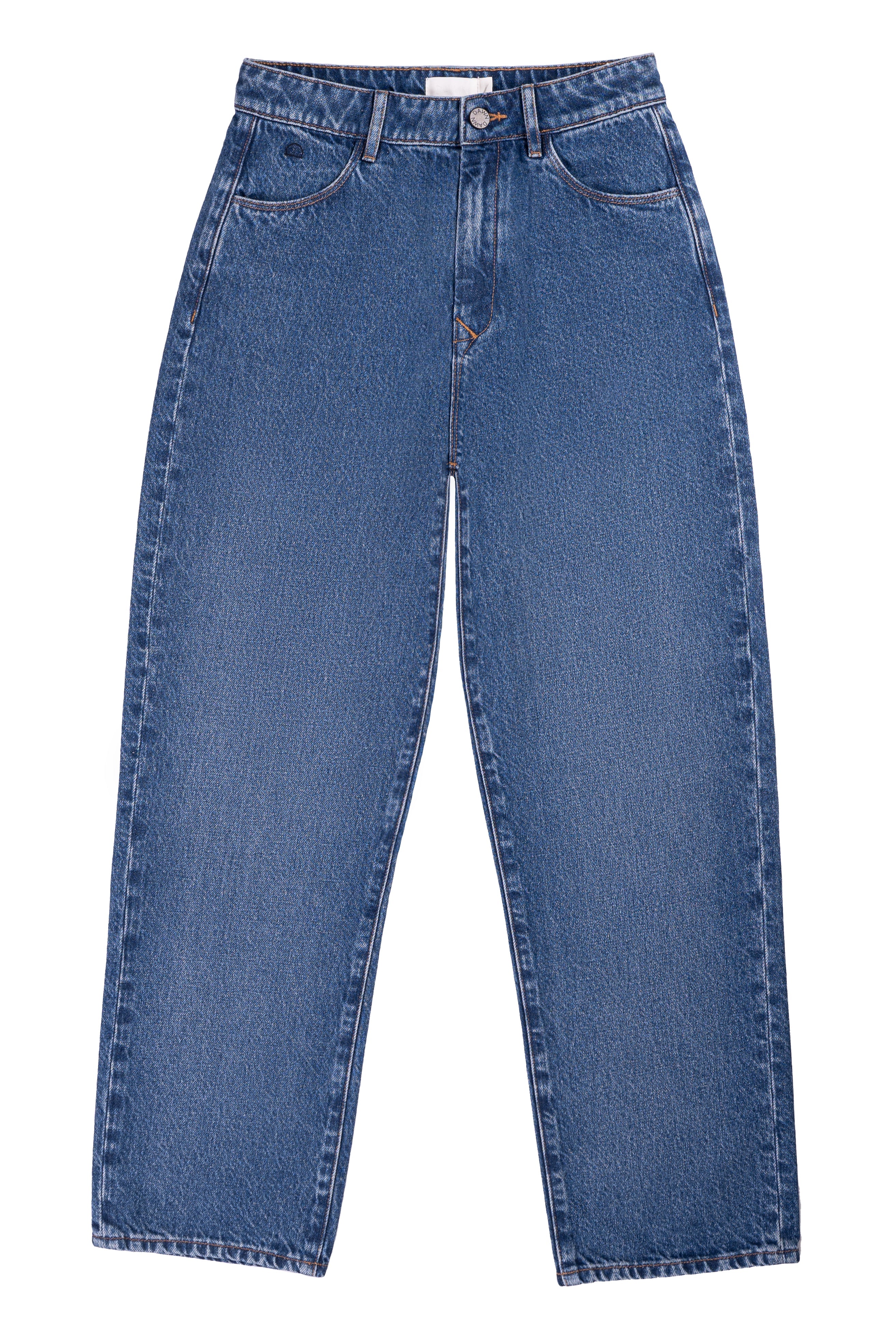 Blaue Jeans DAWN Wide Straight Cropped aus Bio-Baumwolle von Dawn Denim