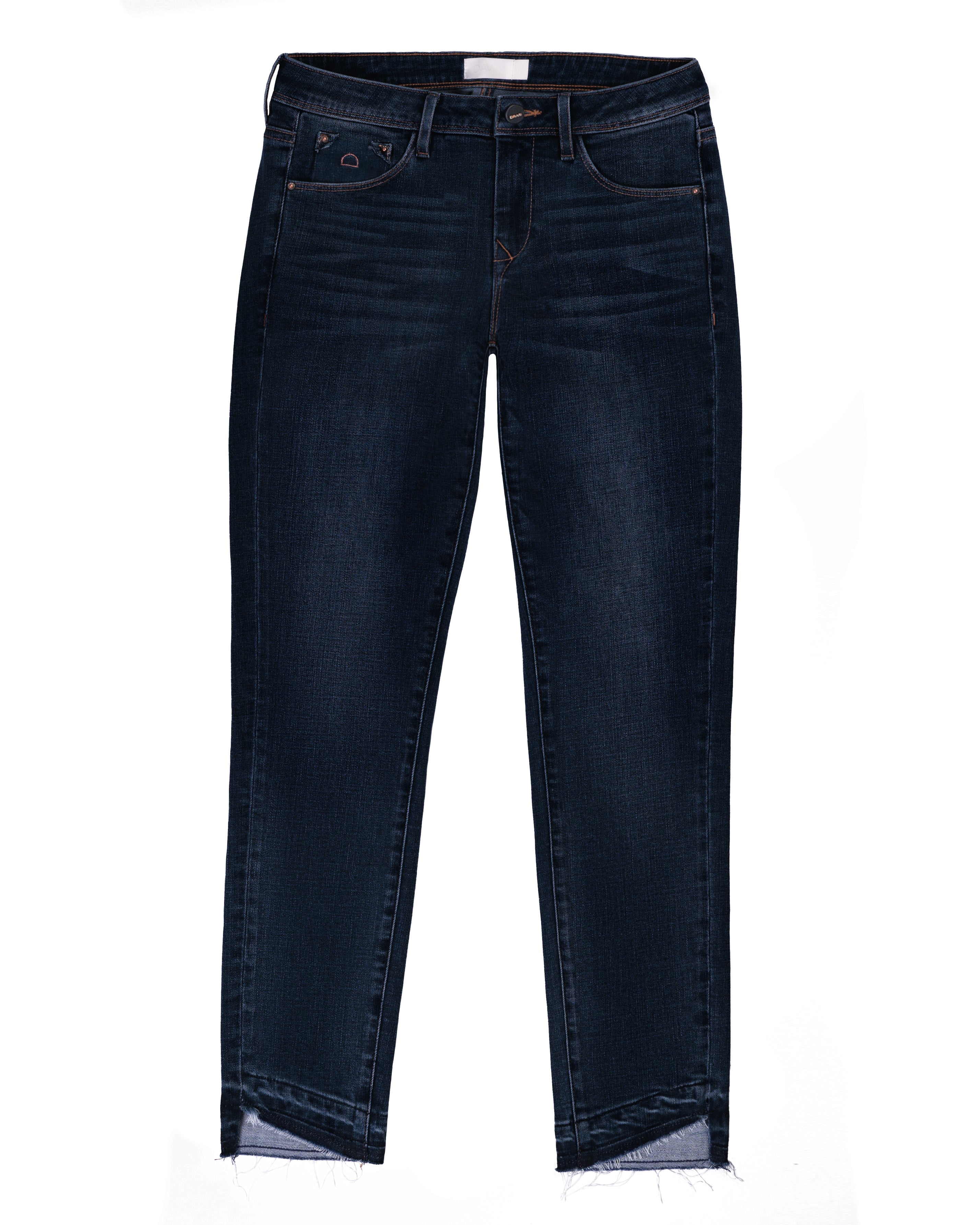 Dunkelblaue Jeans MID SUN Slim Design Details aus Bio-Baumwolle von Dawn Denim