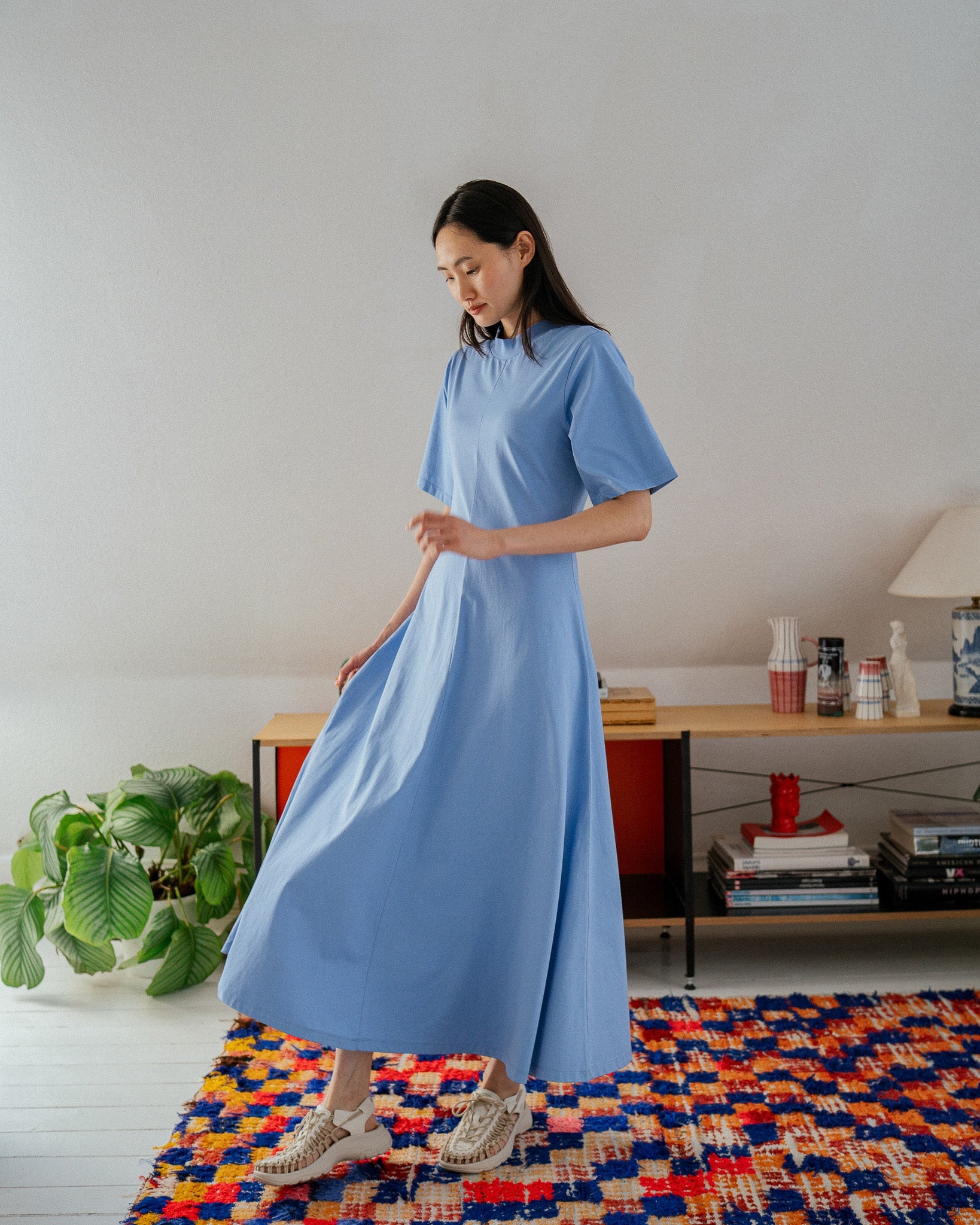 Robe bleue en coton 100 % biologique de Rotholz