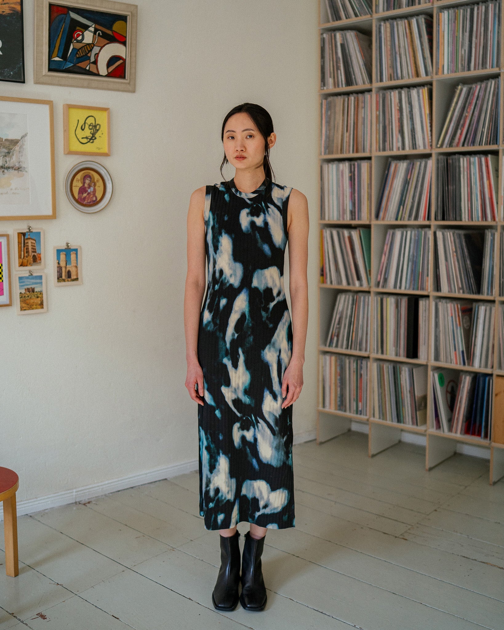 Geripptes Kleid Tie Dye aus Bio-Baumwolle von Rotholz