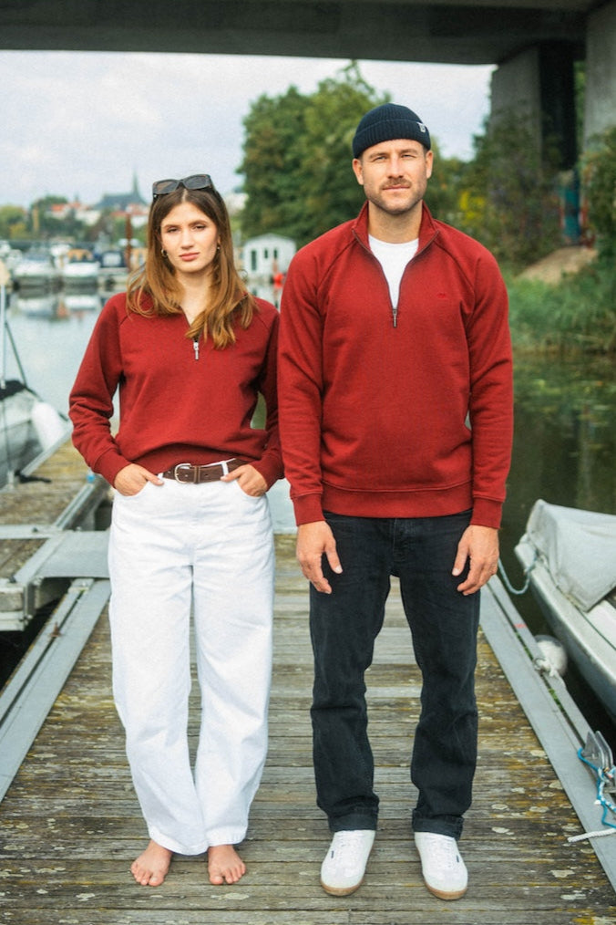 Quarter Zip Raglan aus Bio Baumwolle von Dirts