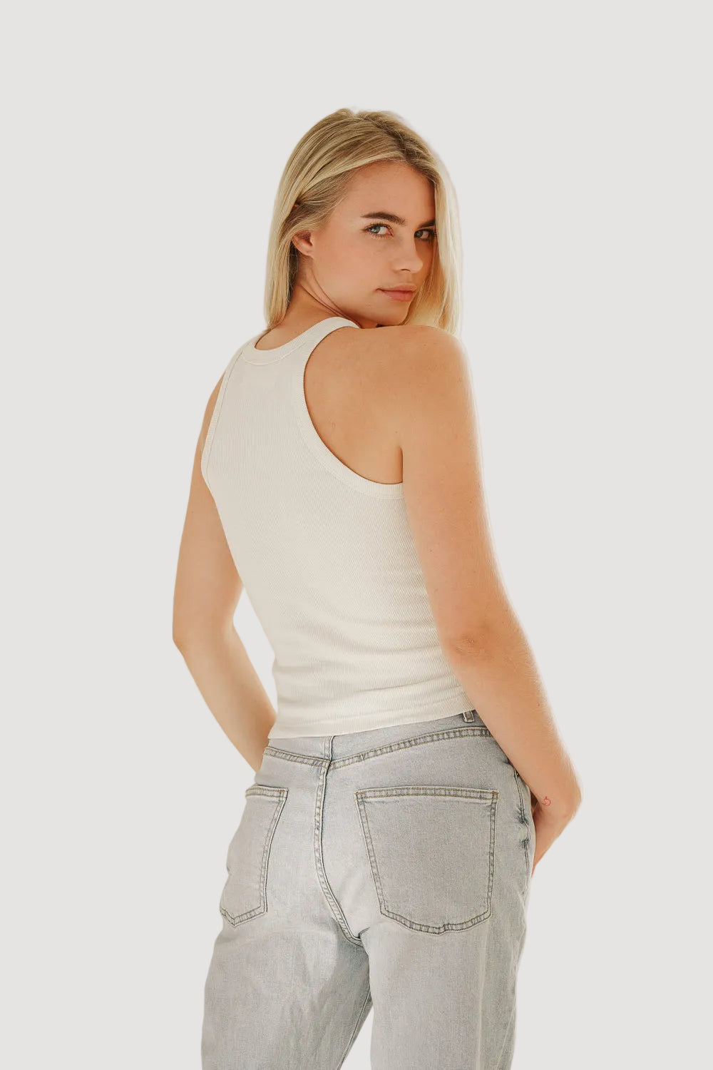 Top blanc HANNA en coton 100% biologique de Pura Clothing