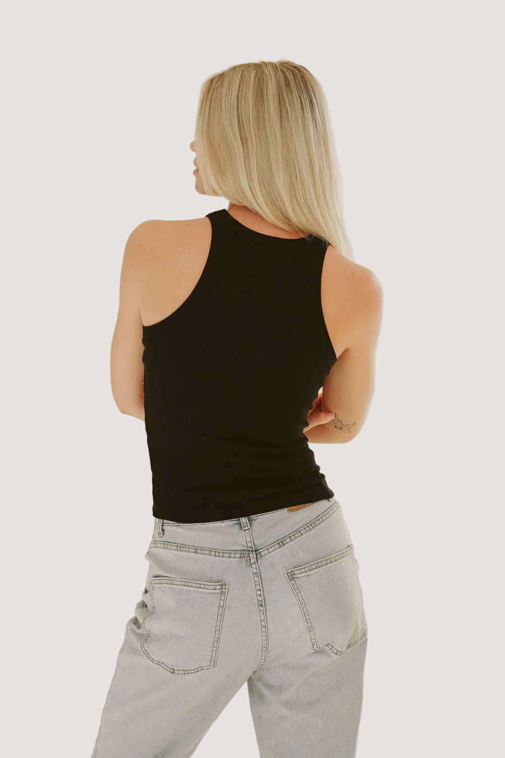 Black top HANNA made of 100% organic cotton by Pura Clothing