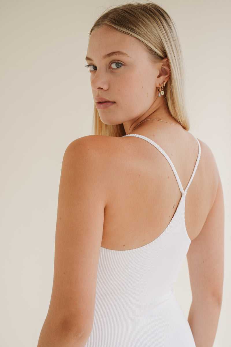 White polyamide swimsuit BISOU by Pura Clothing