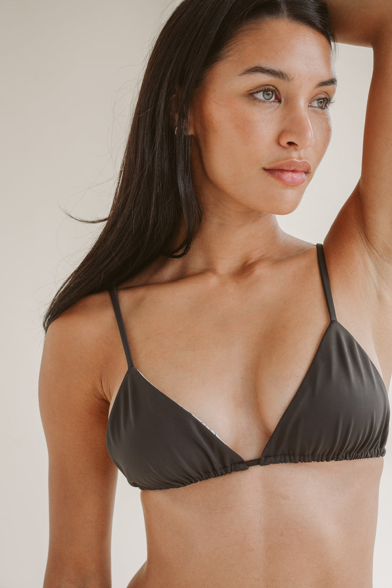 Haut de maillot de bain réversible DENIA OBLIO en polyamide de Pura Clothing