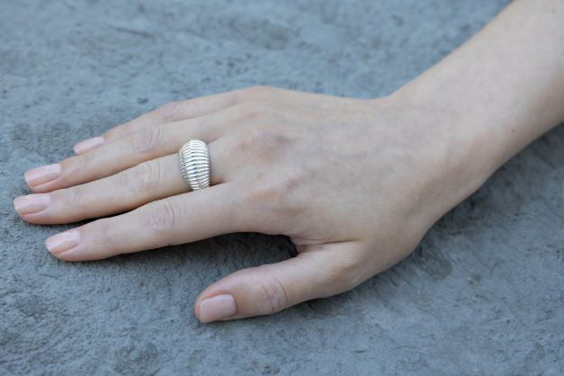SAVOY Dome ring made of silver by V Design Lab