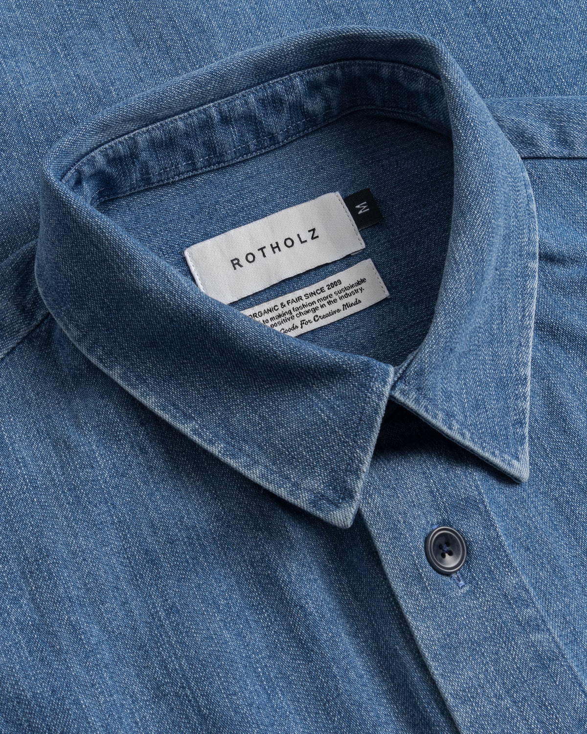 Blaues Hemd Denim aus Bio-Baumwolle von Rotholz