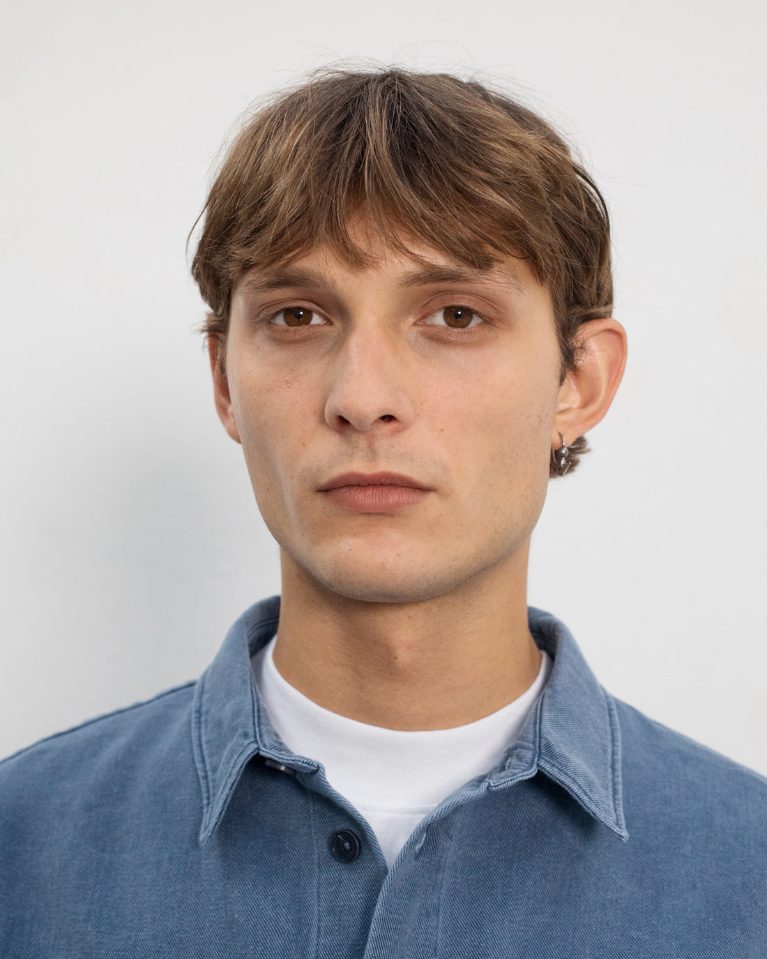 Blaues Denim-Hemd aus recycelter Baumwolle von Rotholz