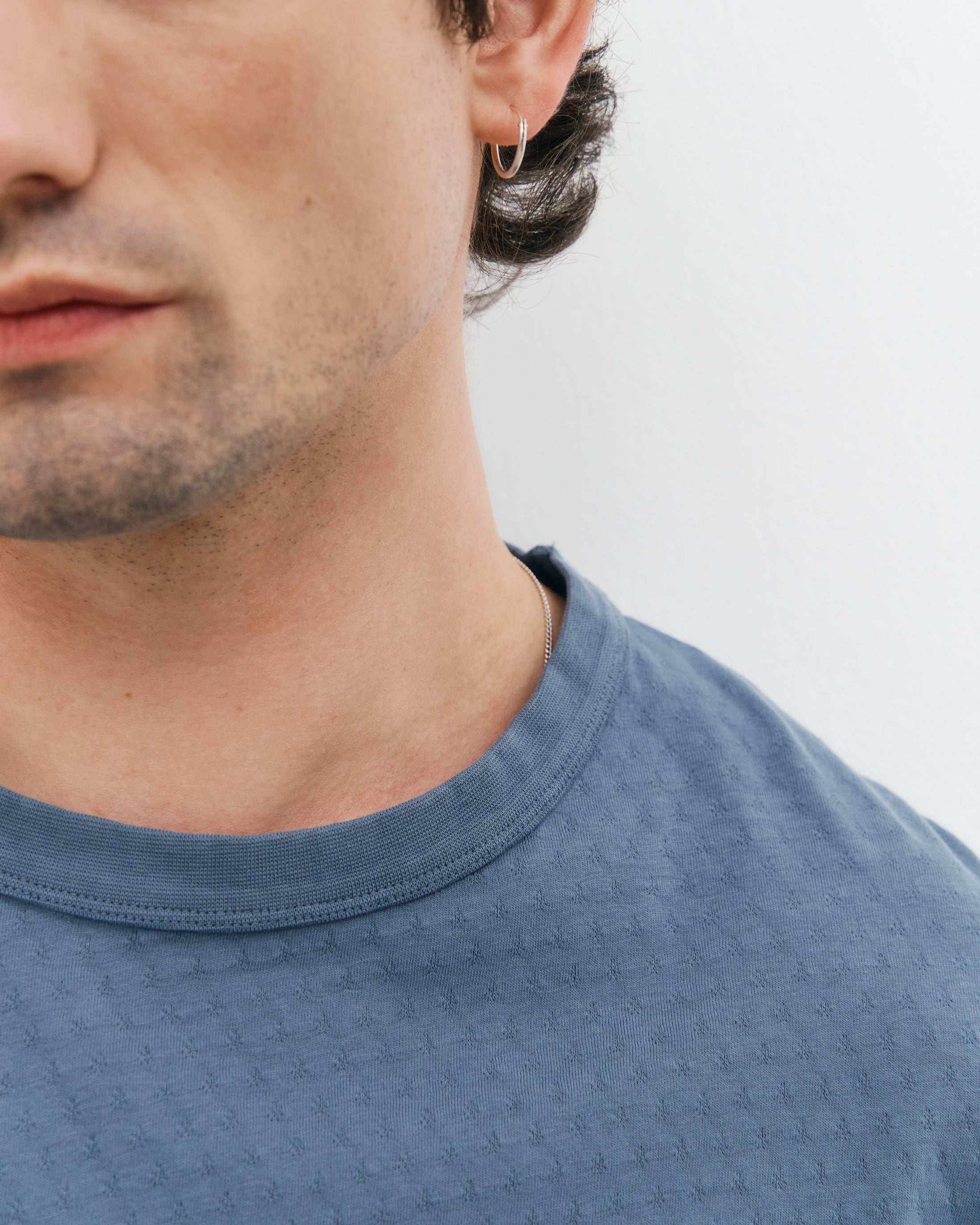 T-shirt bleu en coton biologique de Rotholz