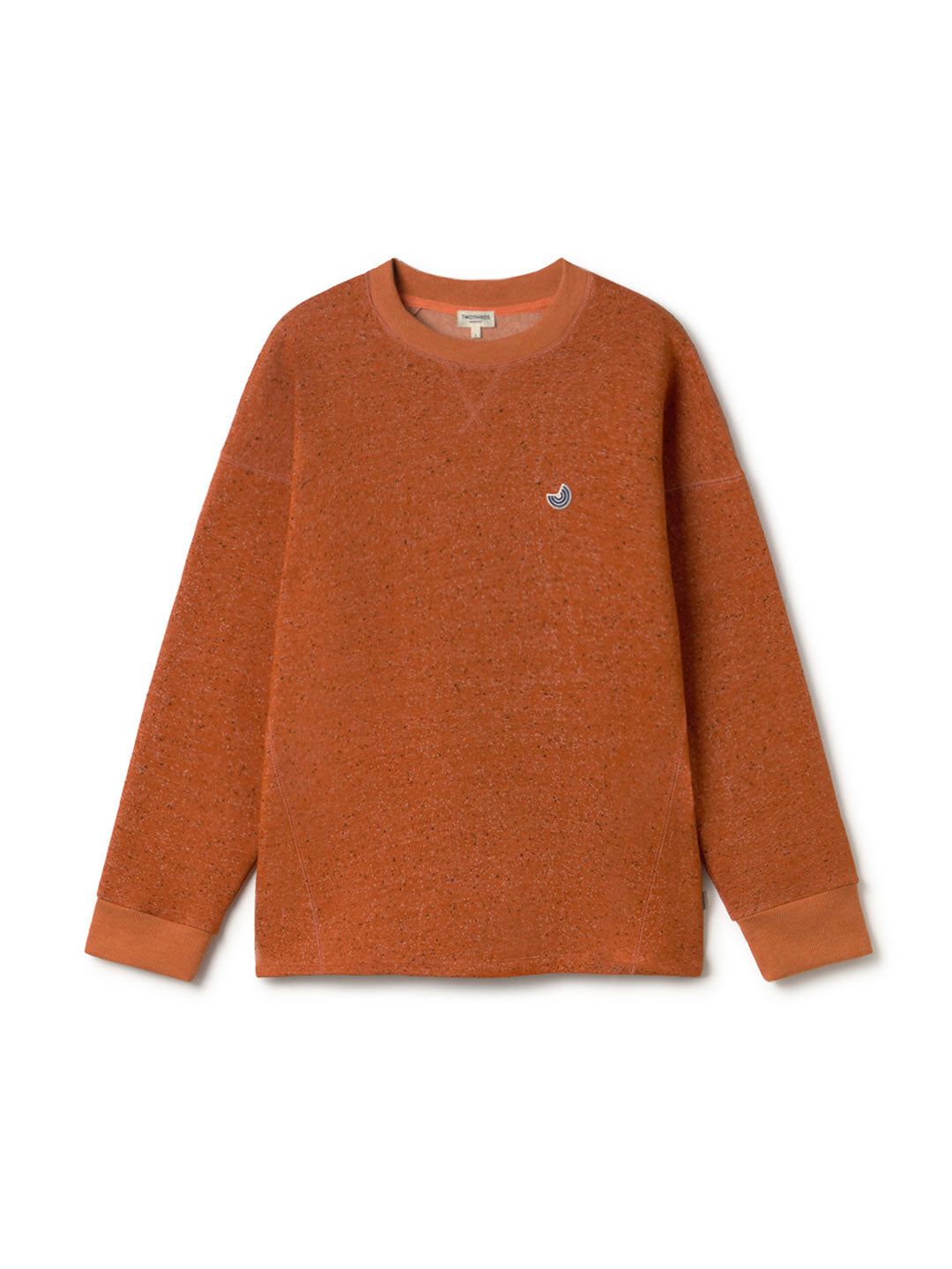 Pull tricoté Dundrum en orange automnal en coton biologique et polyester recyclé par TWOTHIRDS