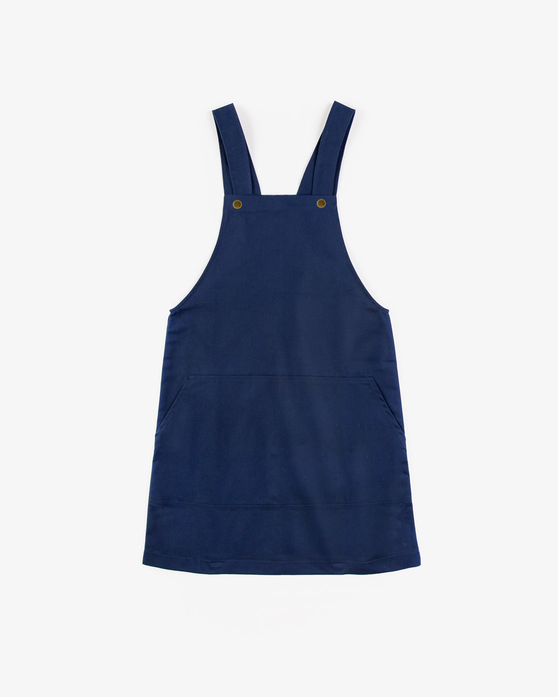 Blue dungaree dress made of organic cotton from Rotholz