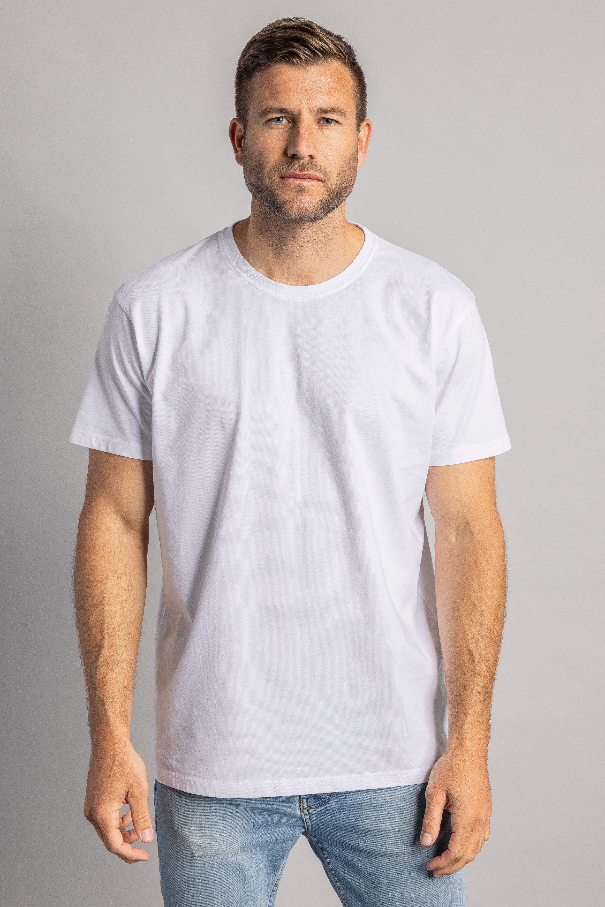 Weisses T-Shirt Premium Blank Standard aus 100% Bio-Baumwolle von DIRTS