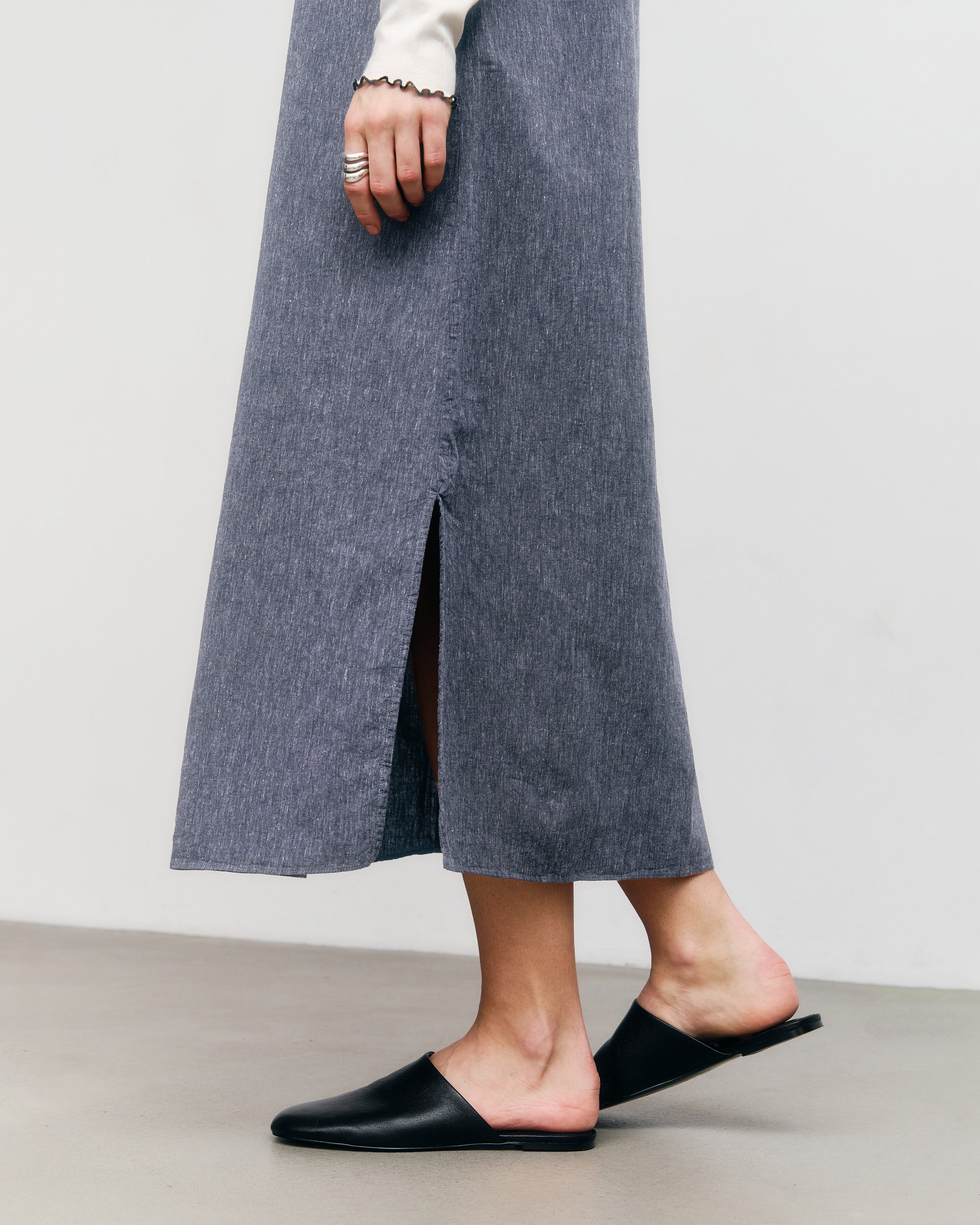 Blue organic cotton dress by Rotholz