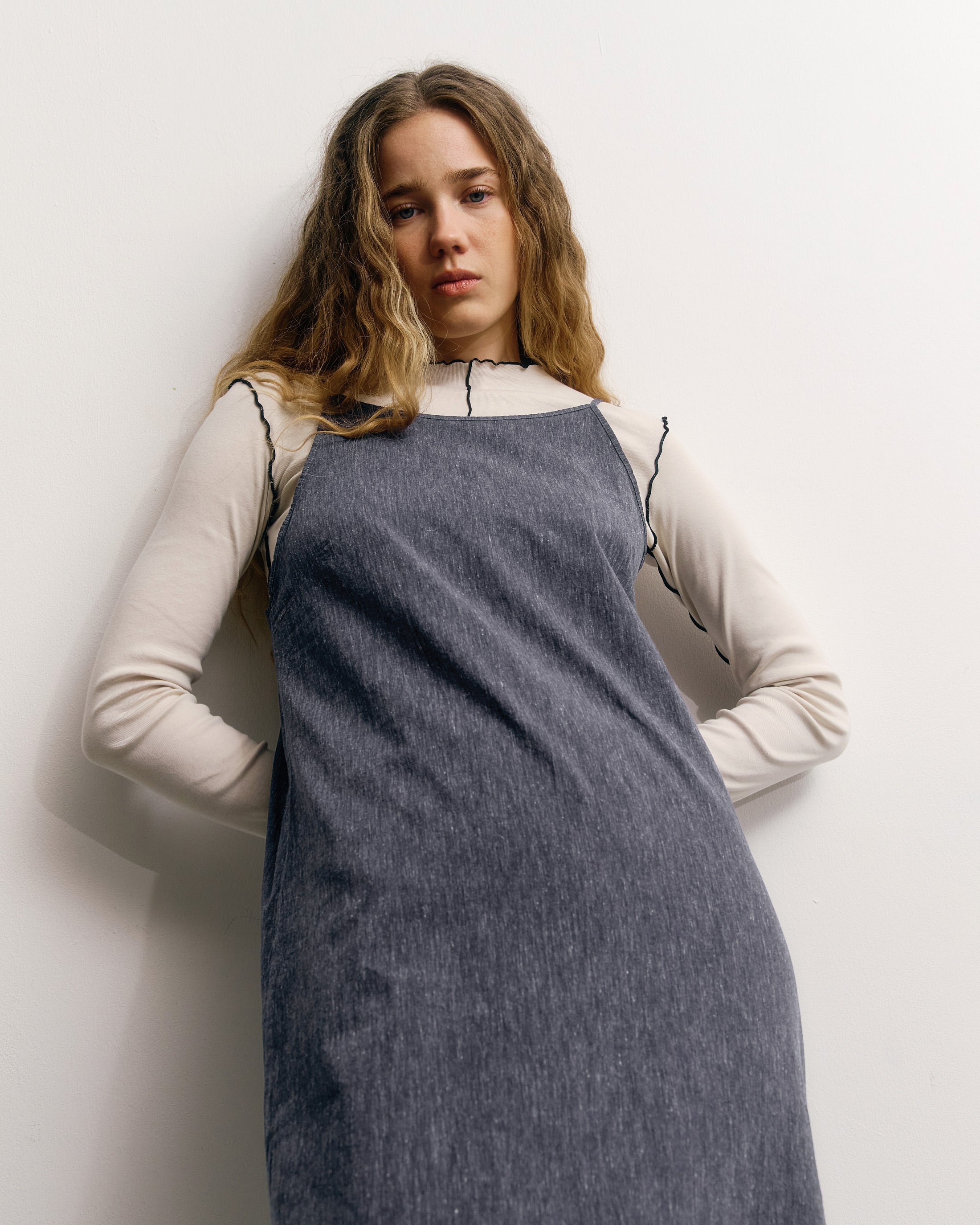 Blue organic cotton dress by Rotholz