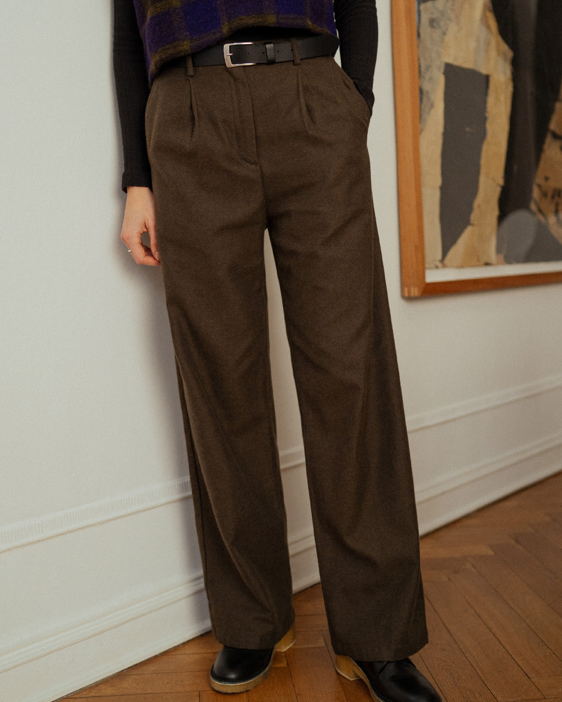 Braune Flanell-Hose aus 100% Bio-Baumwolle von Rotholz