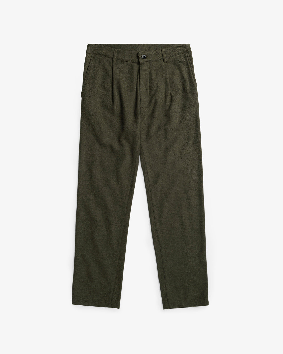 Green flannel pants made from 100% organic cotton by Rotholz